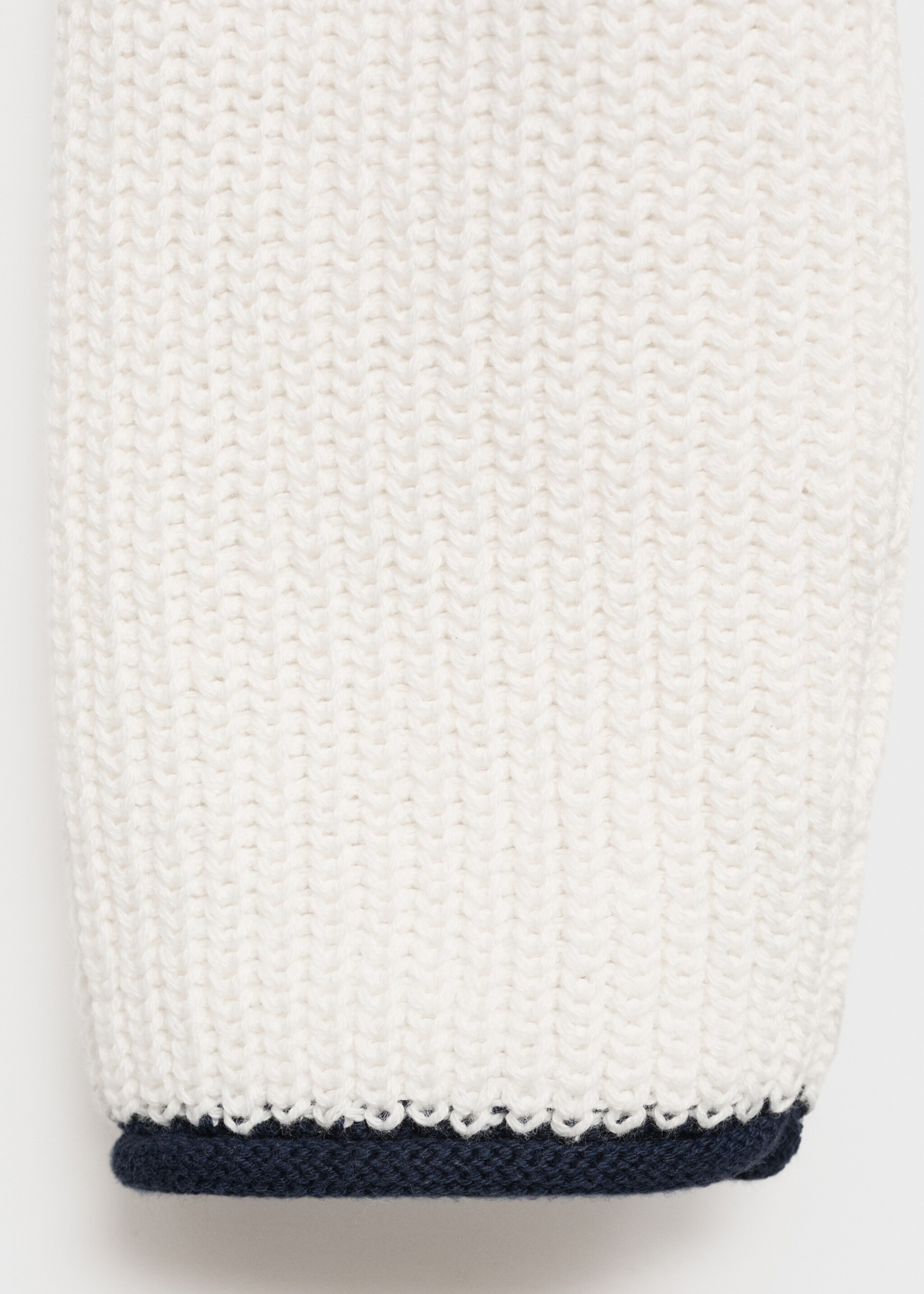 Knitted ribbed sweater - Details of the article 0, White. Ref: 87055950-00.