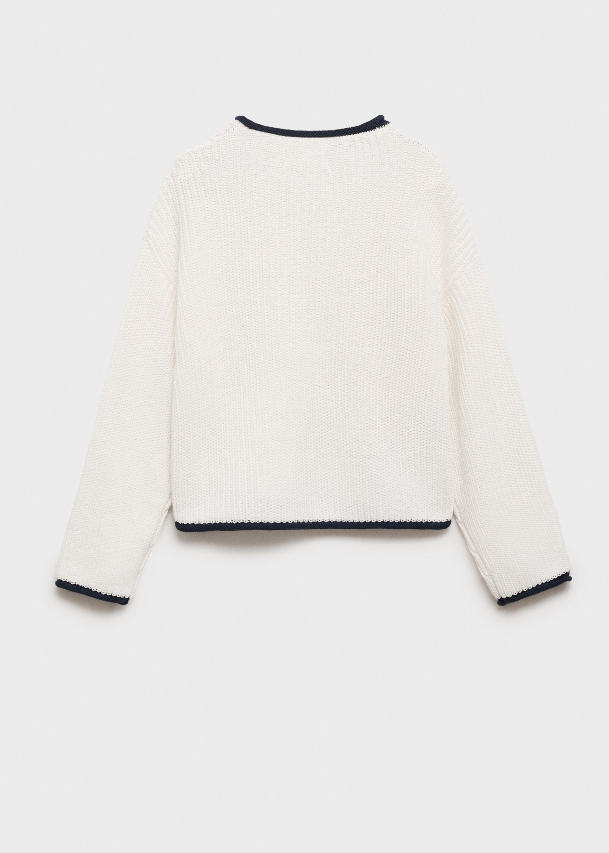Knitted ribbed sweater - Reverse of the article, White. Ref: 87055950-00.