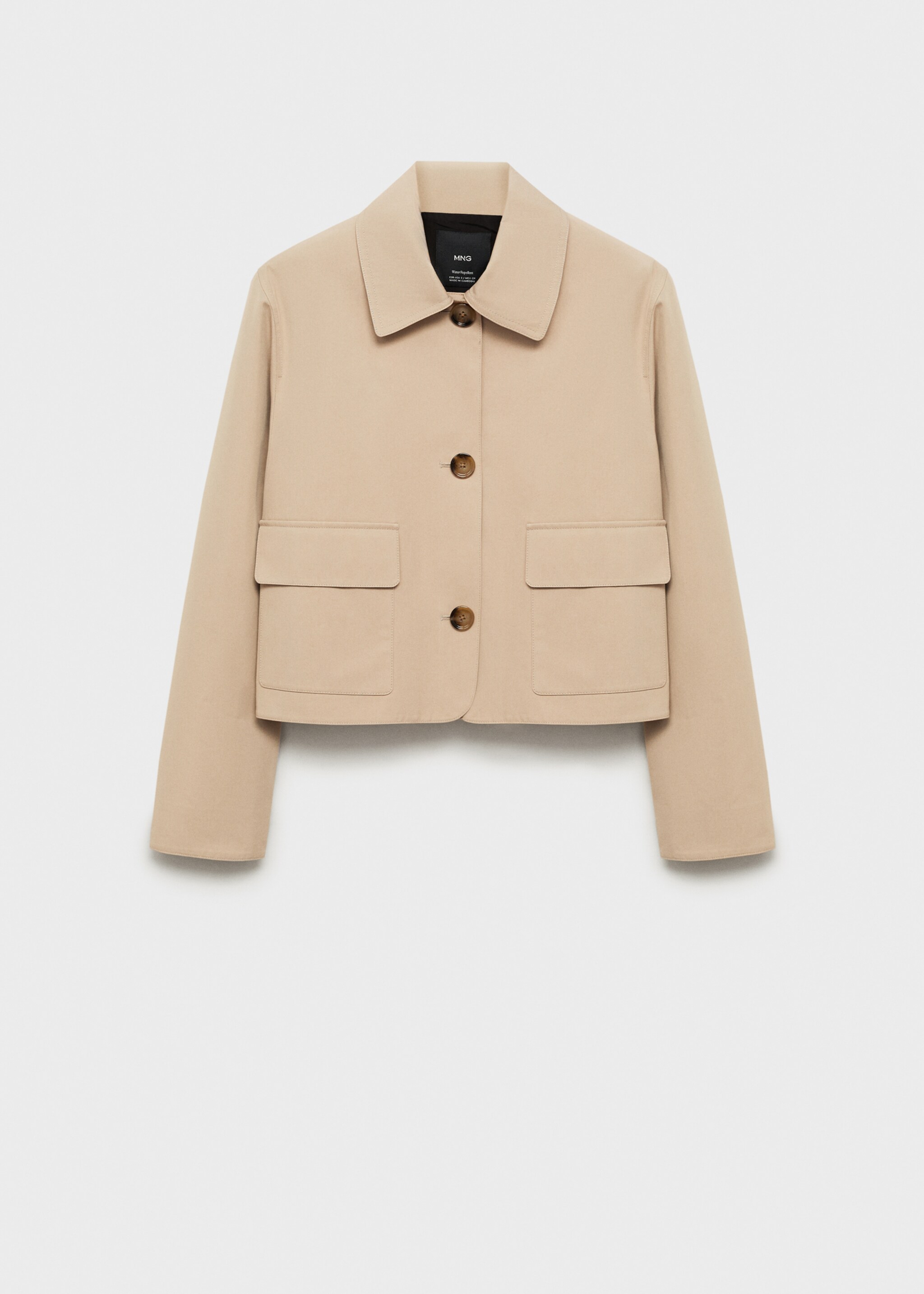 Veste en coton poches - Article sans modèle, Kaki. Ref: 87055953-00.