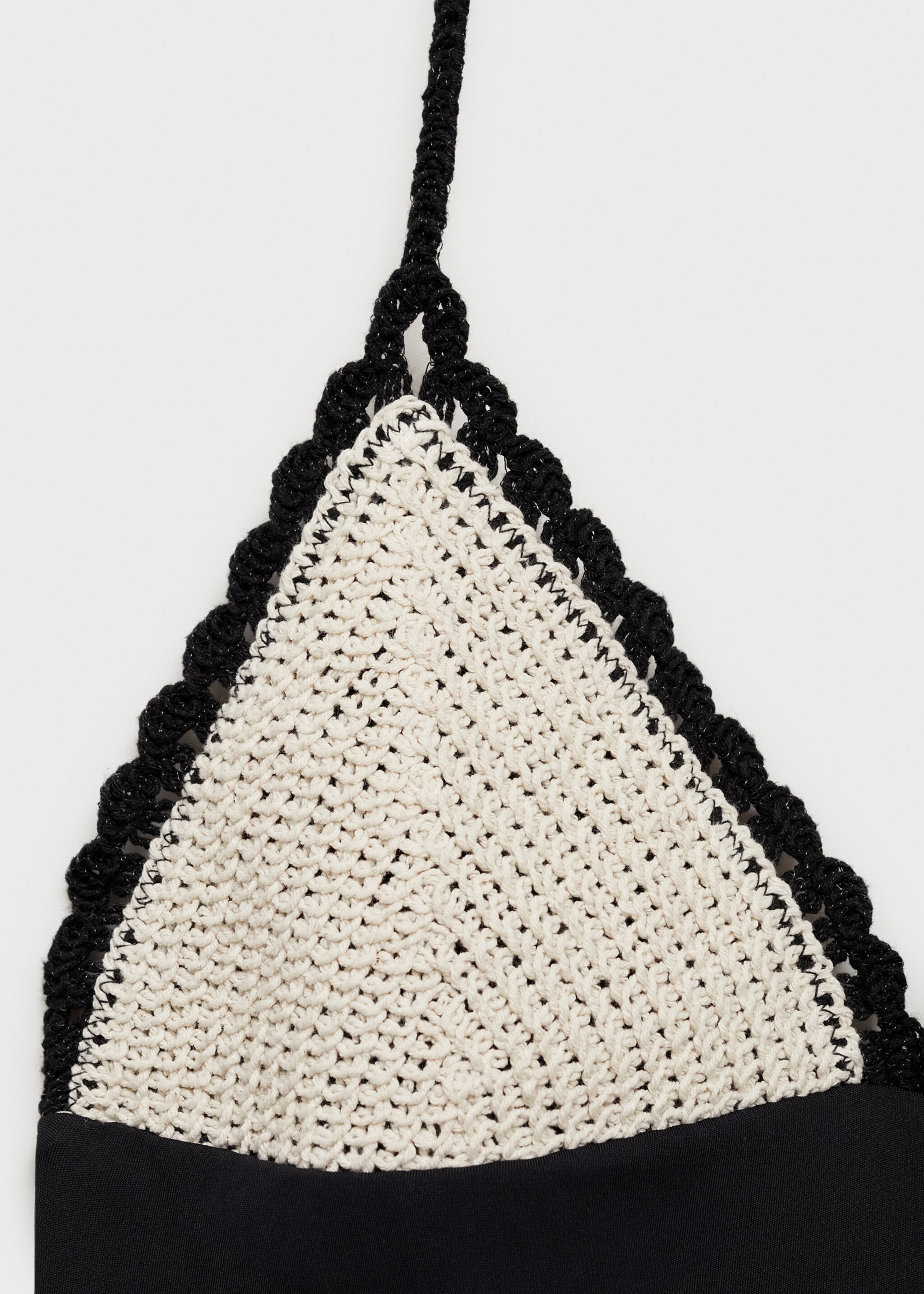 Maillot de bain tissu combiné ornement en crochet - Détail de l'article 8, Noir. Ref: 87055955-00.