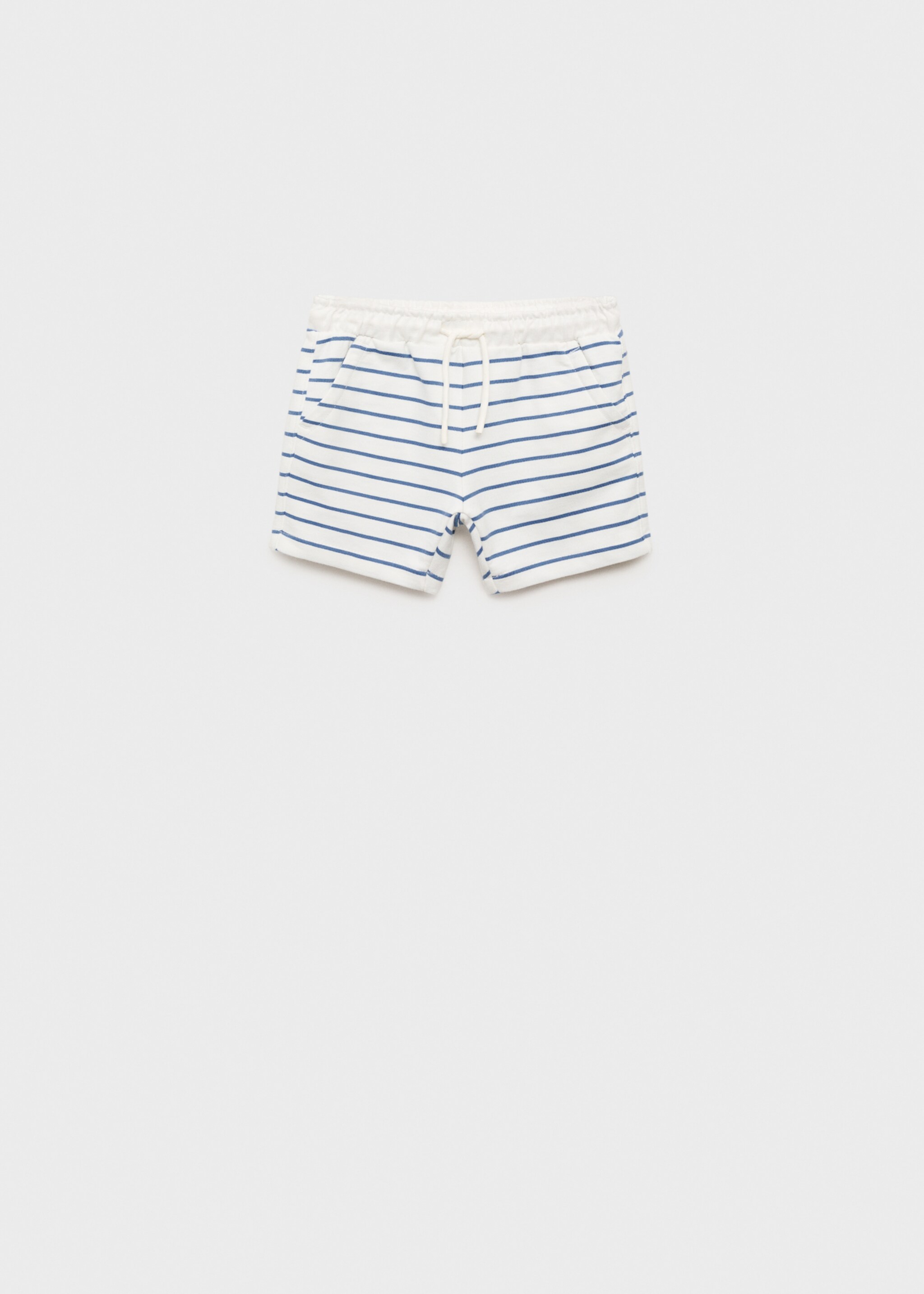 Striped cotton Bermuda shorts - Article without model, Blue. Ref: 87055961-00.