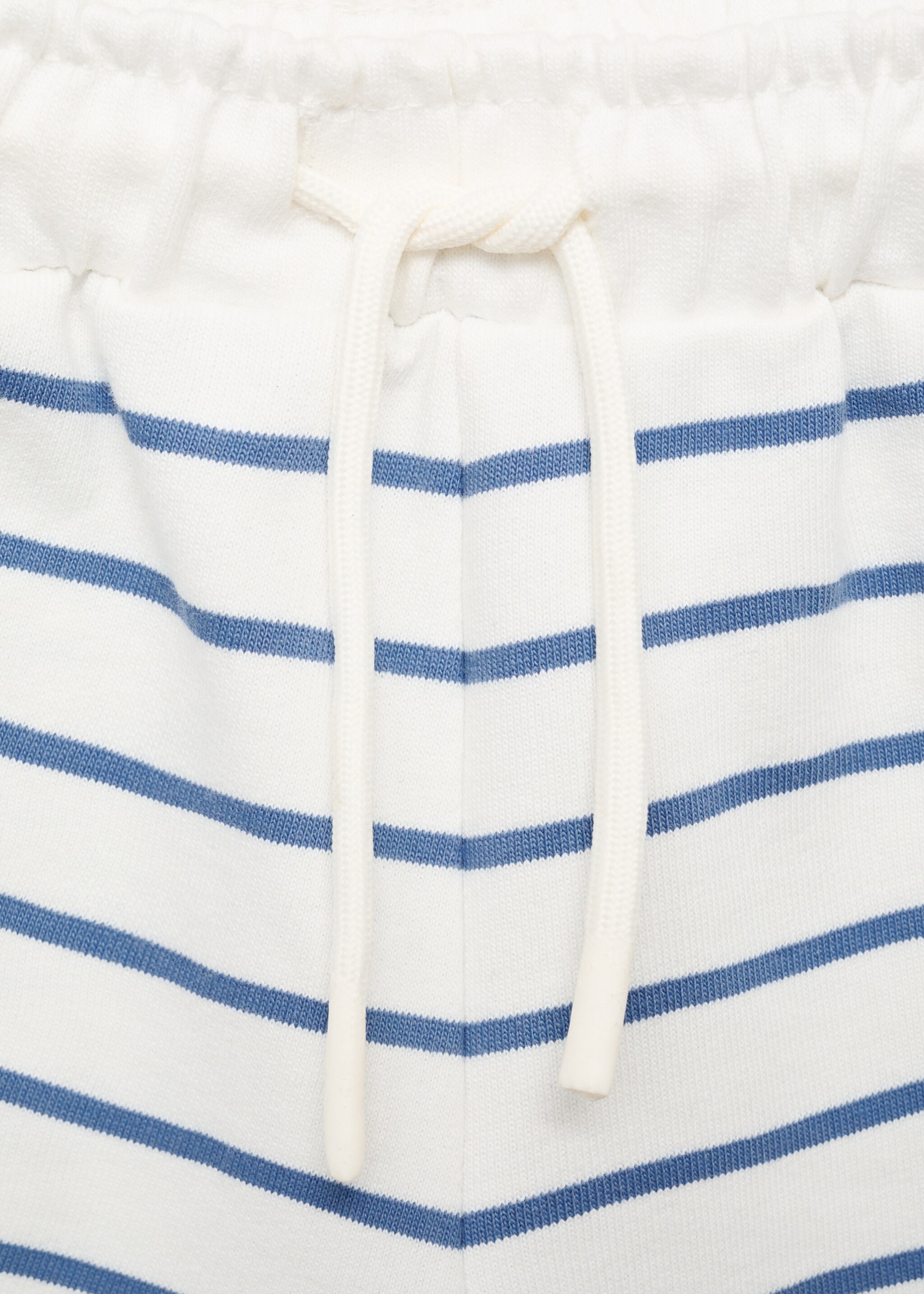 Striped cotton Bermuda shorts - Details of the article 8, Blue. Ref: 87055961-00.
