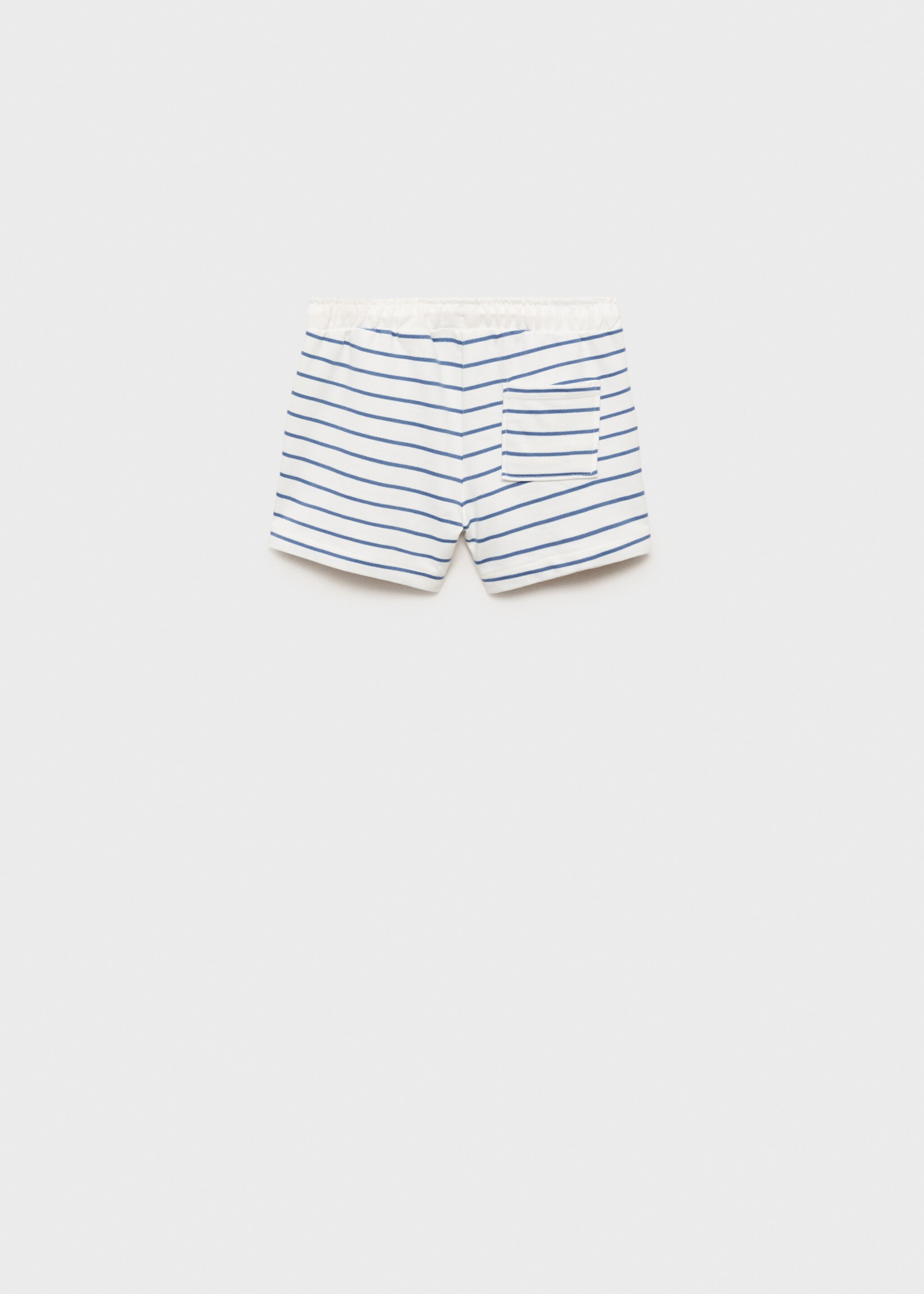 Striped cotton Bermuda shorts - Reverse of the article, Blue. Ref: 87055961-00.