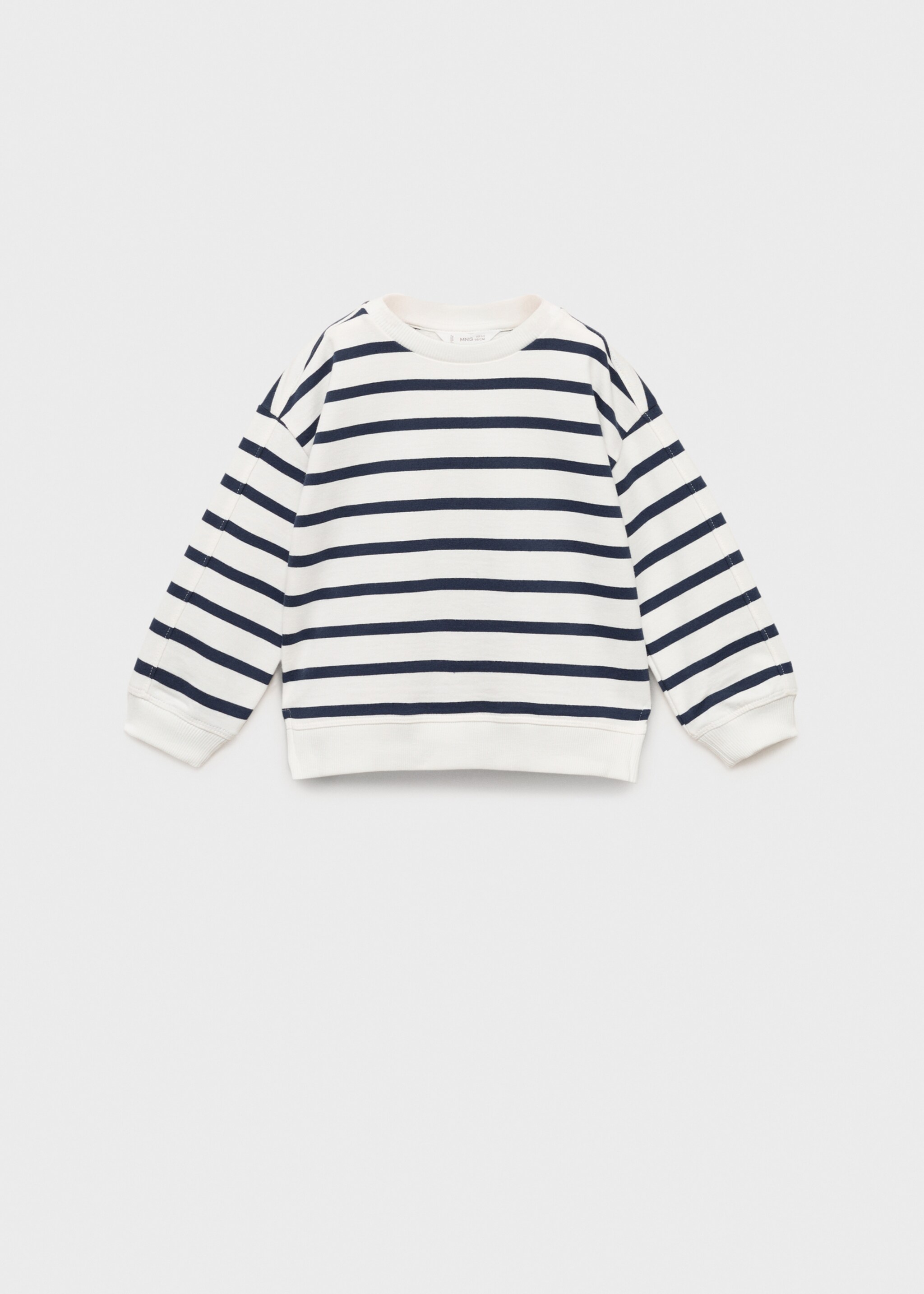 Striped cotton-blend sweatshirt - Article without model, Dark Navy. Ref: 87055962-00.