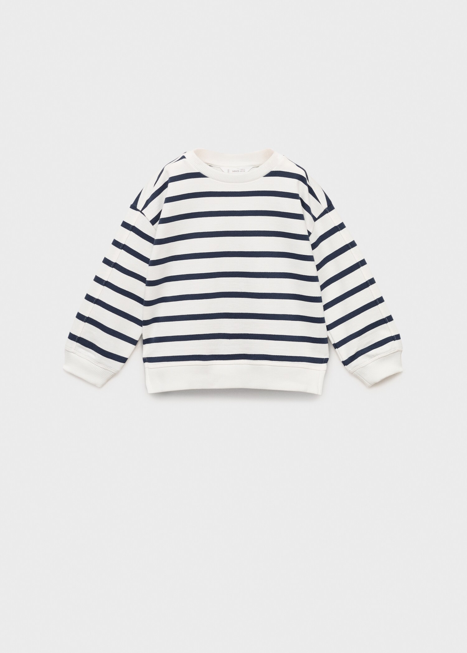 Striped cotton-blend sweatshirt - Article without model