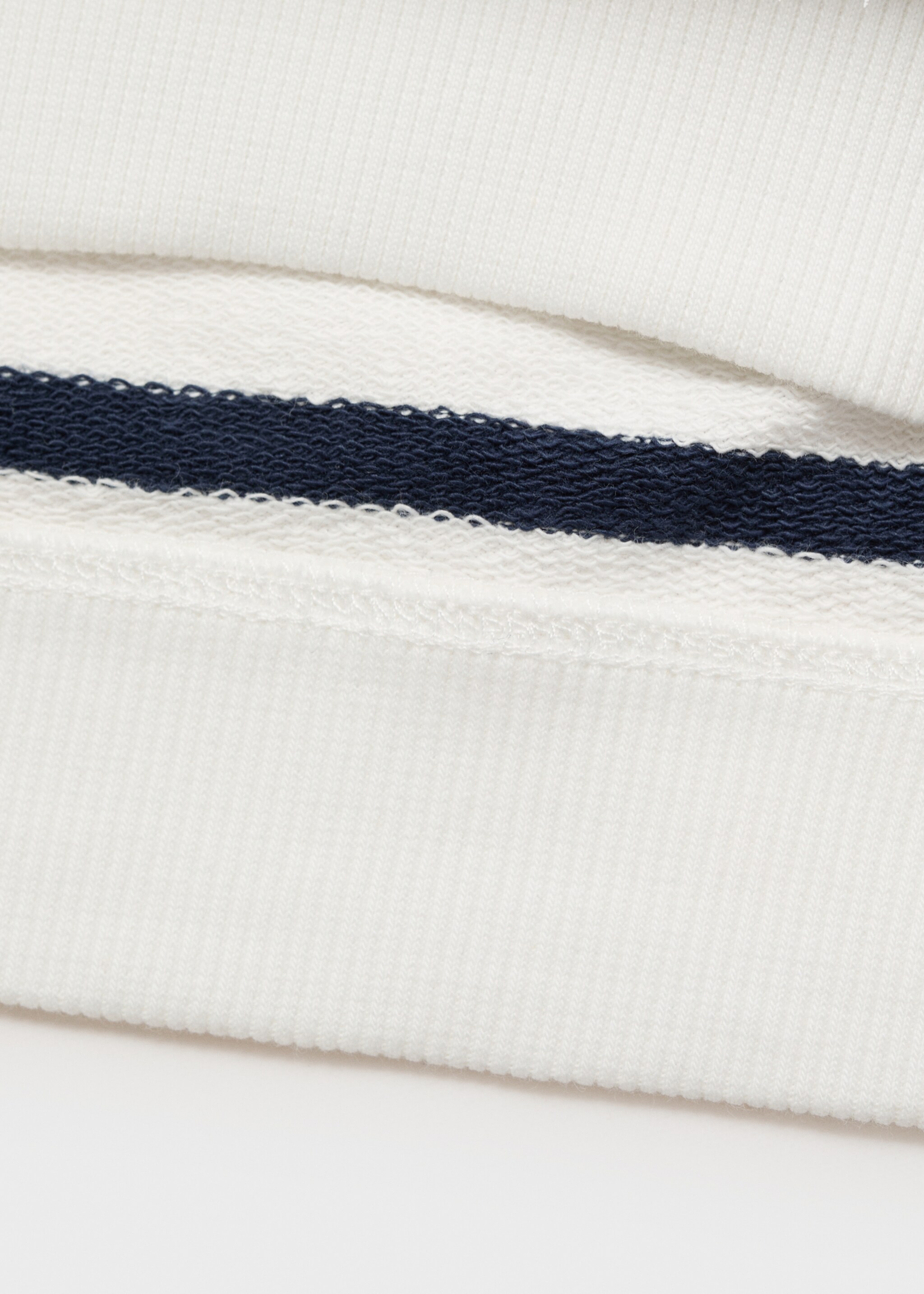 Striped cotton-blend sweatshirt - Details of the article 0, Dark Navy. Ref: 87055962-00.