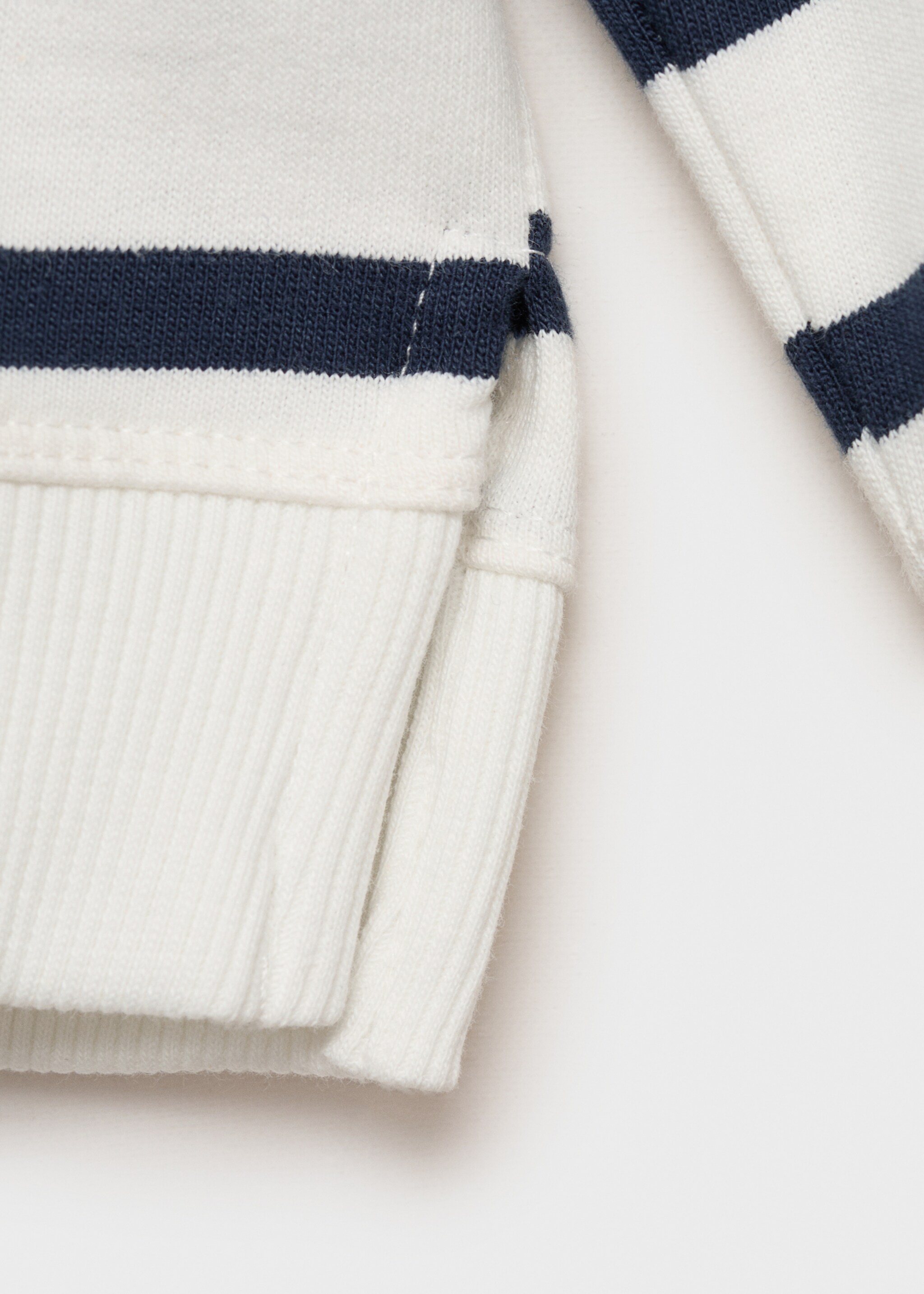Striped cotton-blend sweatshirt - Details of the article 8, Dark Navy. Ref: 87055962-00.