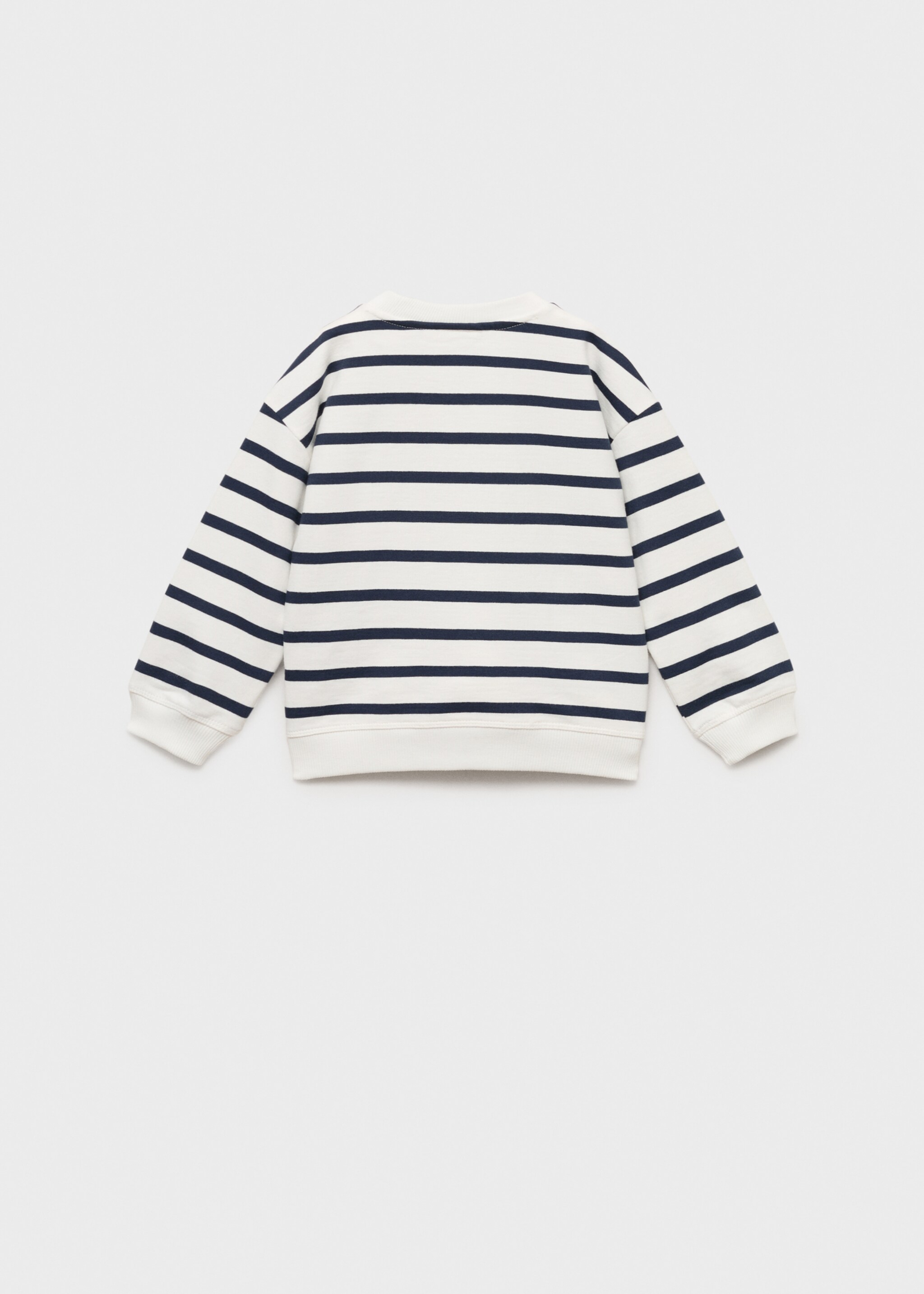 Striped cotton-blend sweatshirt - Reverse of the article, Dark Navy. Ref: 87055962-00.