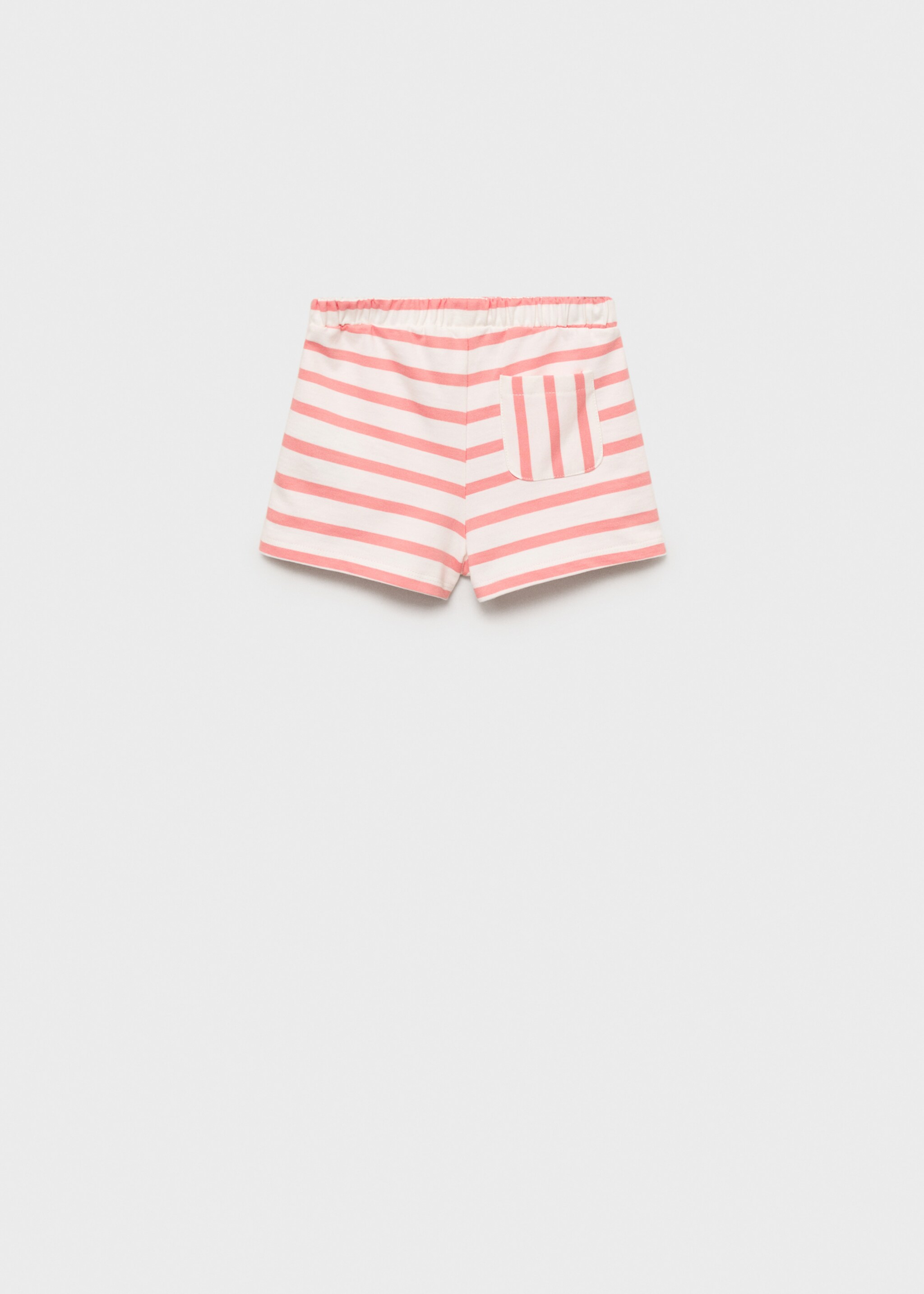 Shorts ratlles butxaques volants - Revers de l'article, Vermell corall. Ref: 87055963-00.