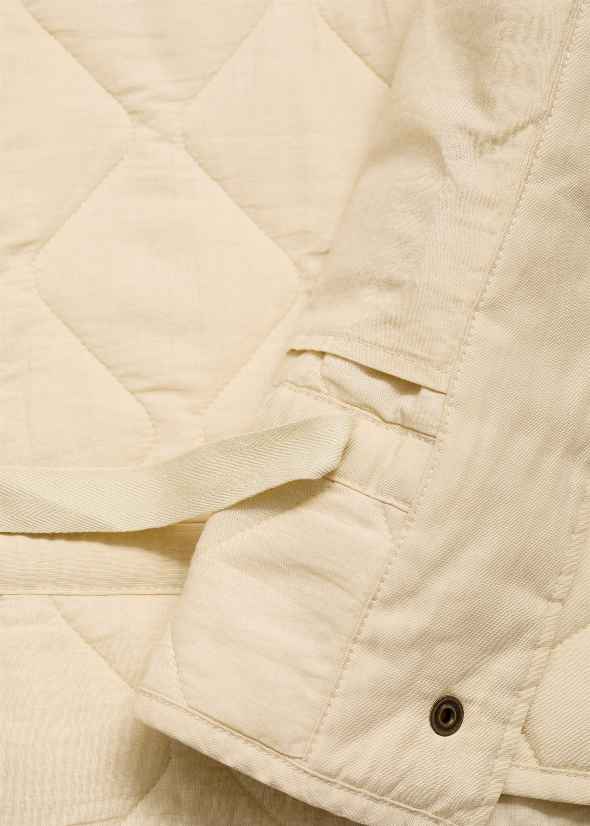 Quilted bomber jacket - Details of the article 0, Pastel Yellow. Ref: 87055968-00.