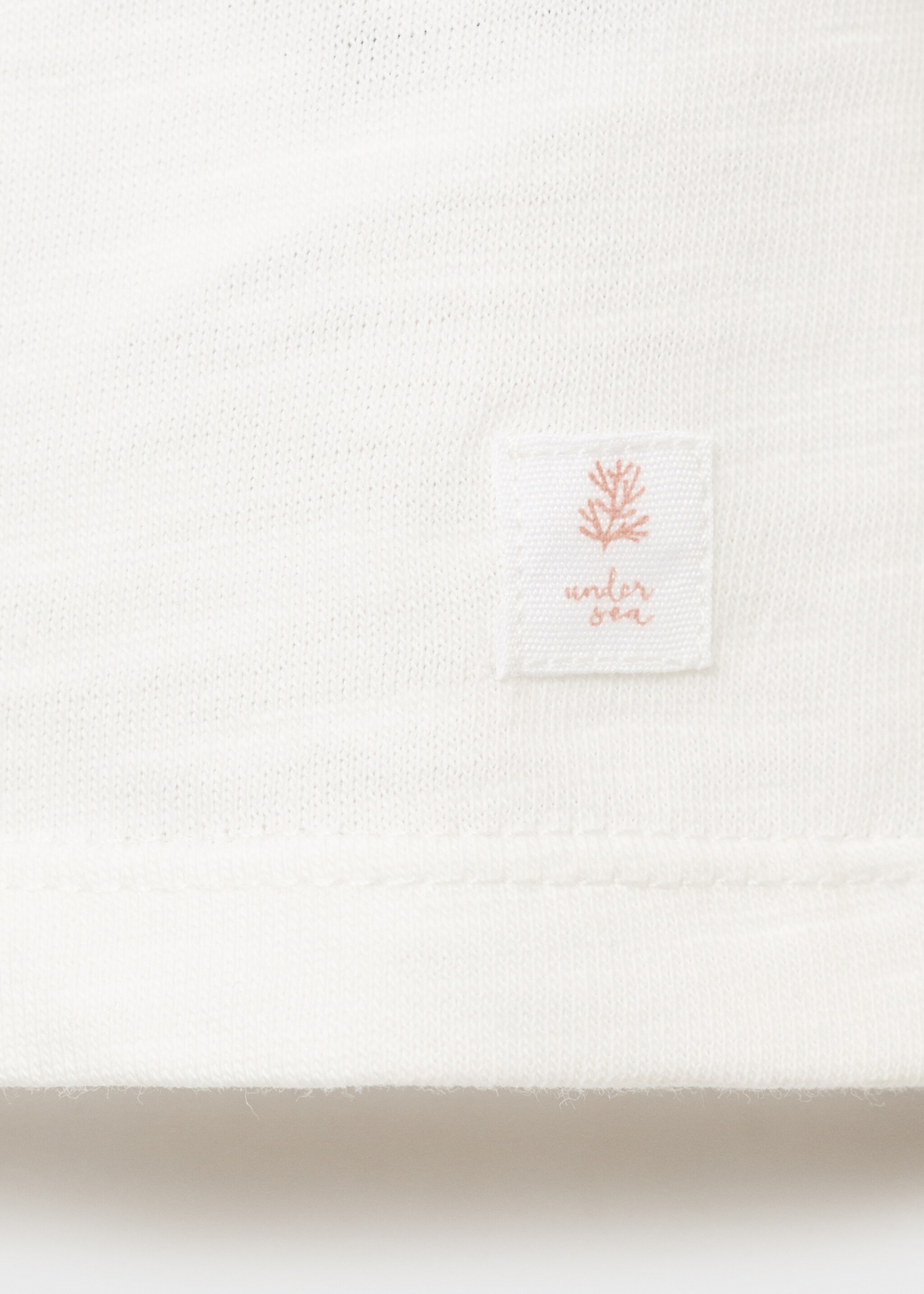 Baumwollshirt mit Rüschenkragen - Detail des Artikels 8, Cremeweiß. Ref: 87055974-00.