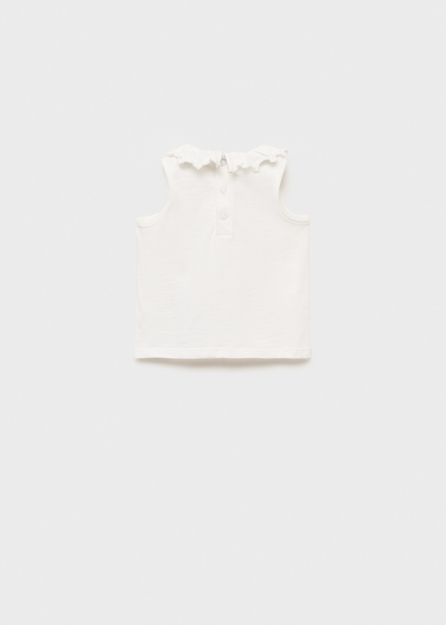 Baumwollshirt mit Rüschenkragen - Rückseite des Artikels