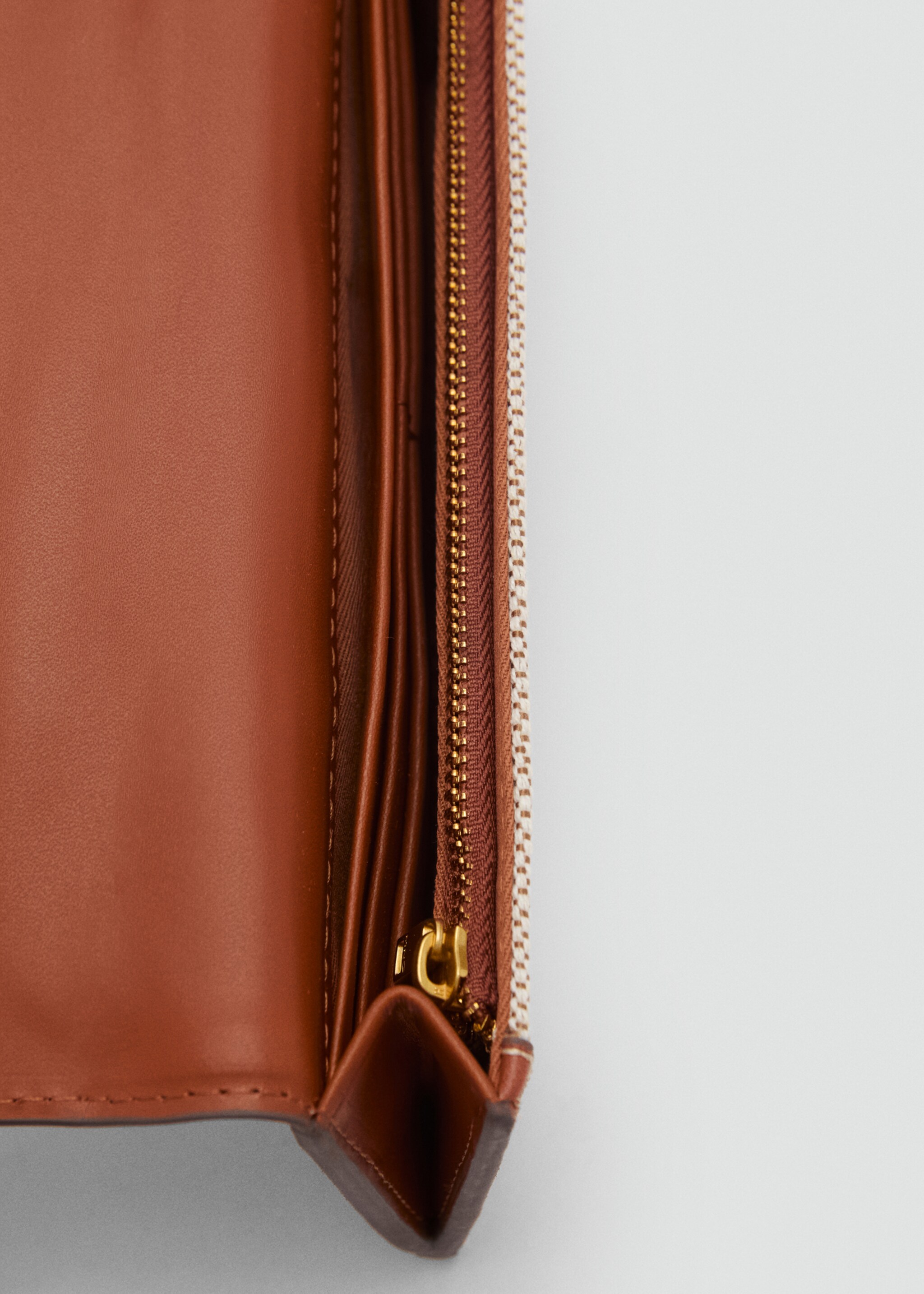 Billetera rectangular canvas contraste - Detalle del artículo 1, Cuero. Ref: 87055978-00.