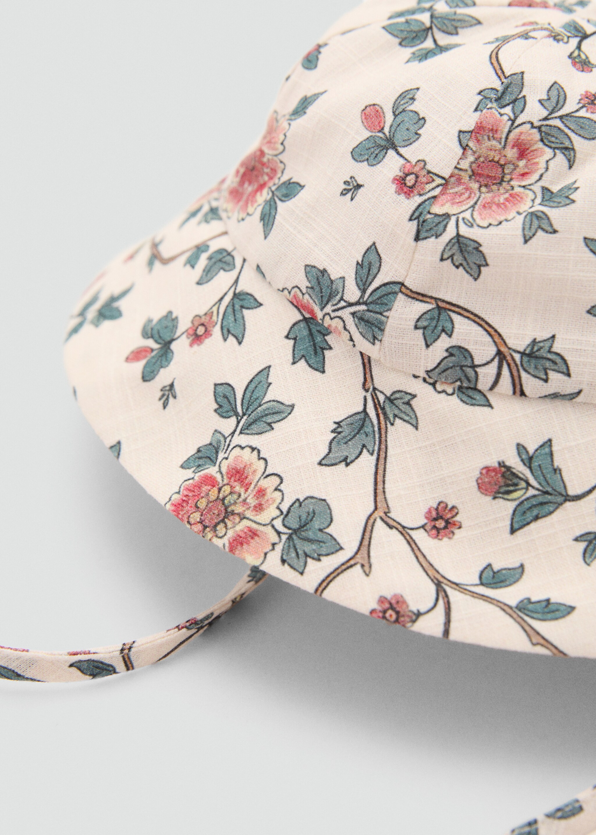 Gorra cotó flors - Pla mig, Cru. Ref: 87055980-00.