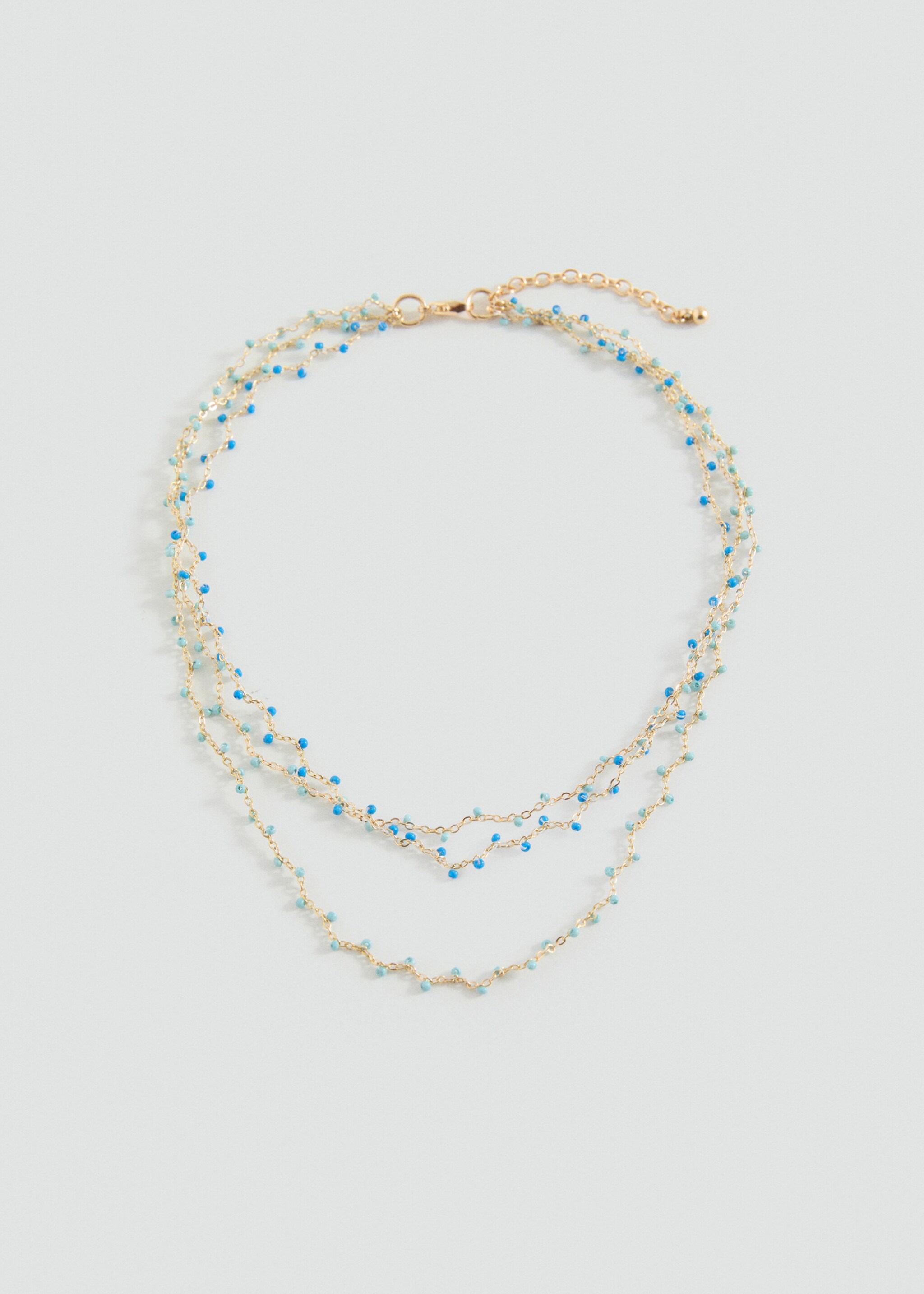 Dreireihige Kette mit Anhängern - Artikel ohne Model, Blau. Ref: 87055983-00.