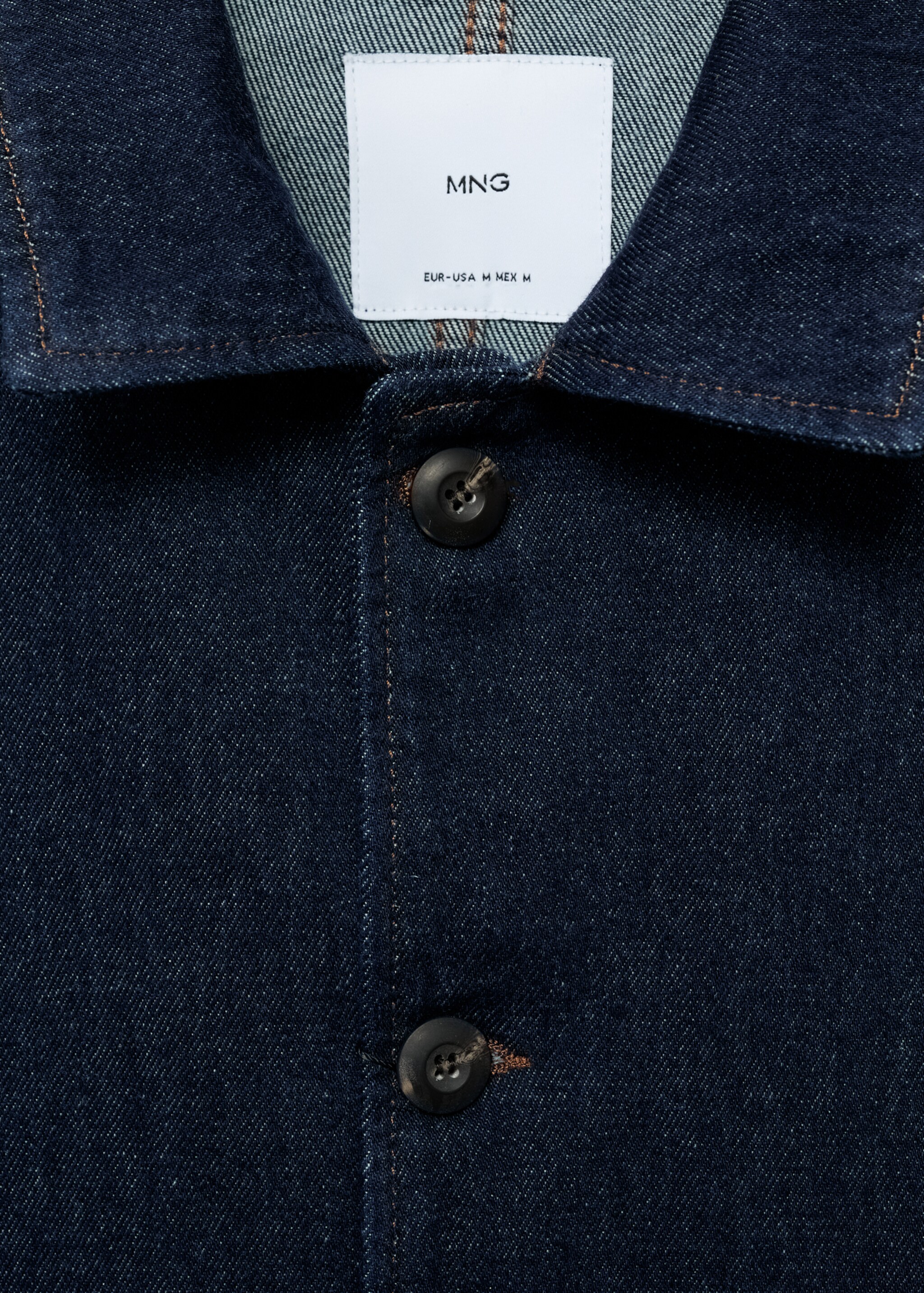 Surchemise en jean regular-fit - Détail de l'article 8, Bleu. Ref: 87055984-00.