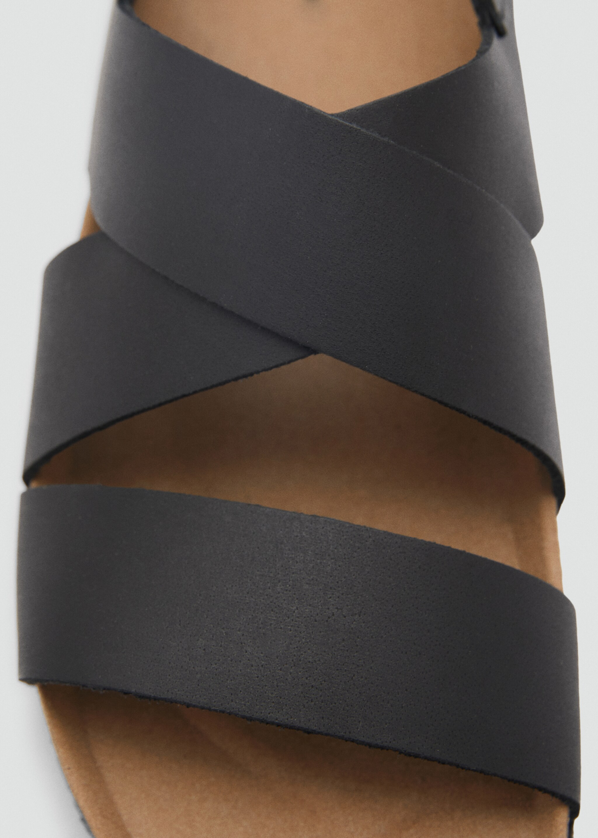 Sandàlies creuades sivella pell - Detall de l'article 2, Negre. Ref: 87055992-00.