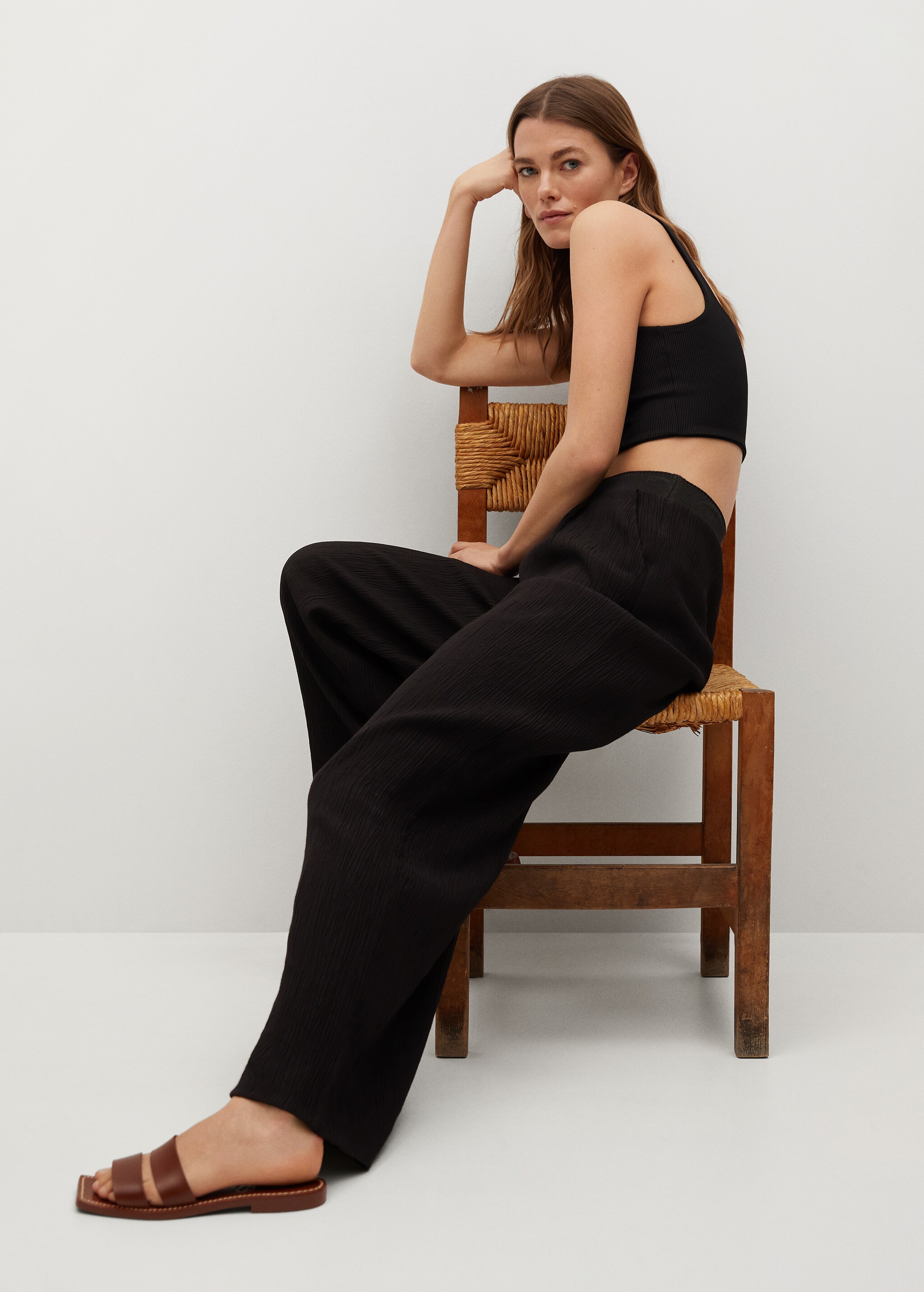 Pantalón fluido plisado - Detalle del artículo 3