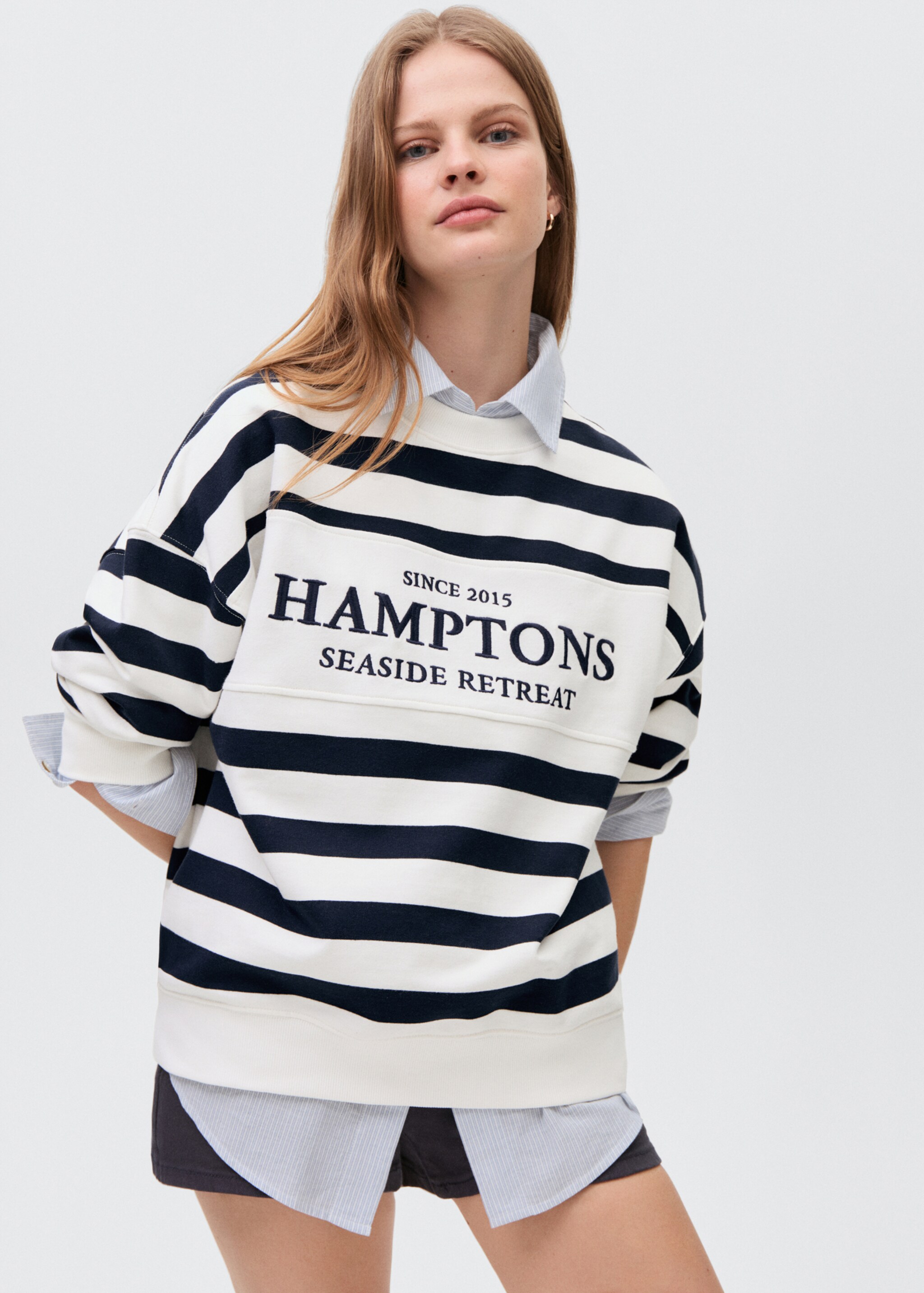 Message striped sweatshirt - Medium plane, Off White. Ref: 87056337-00.