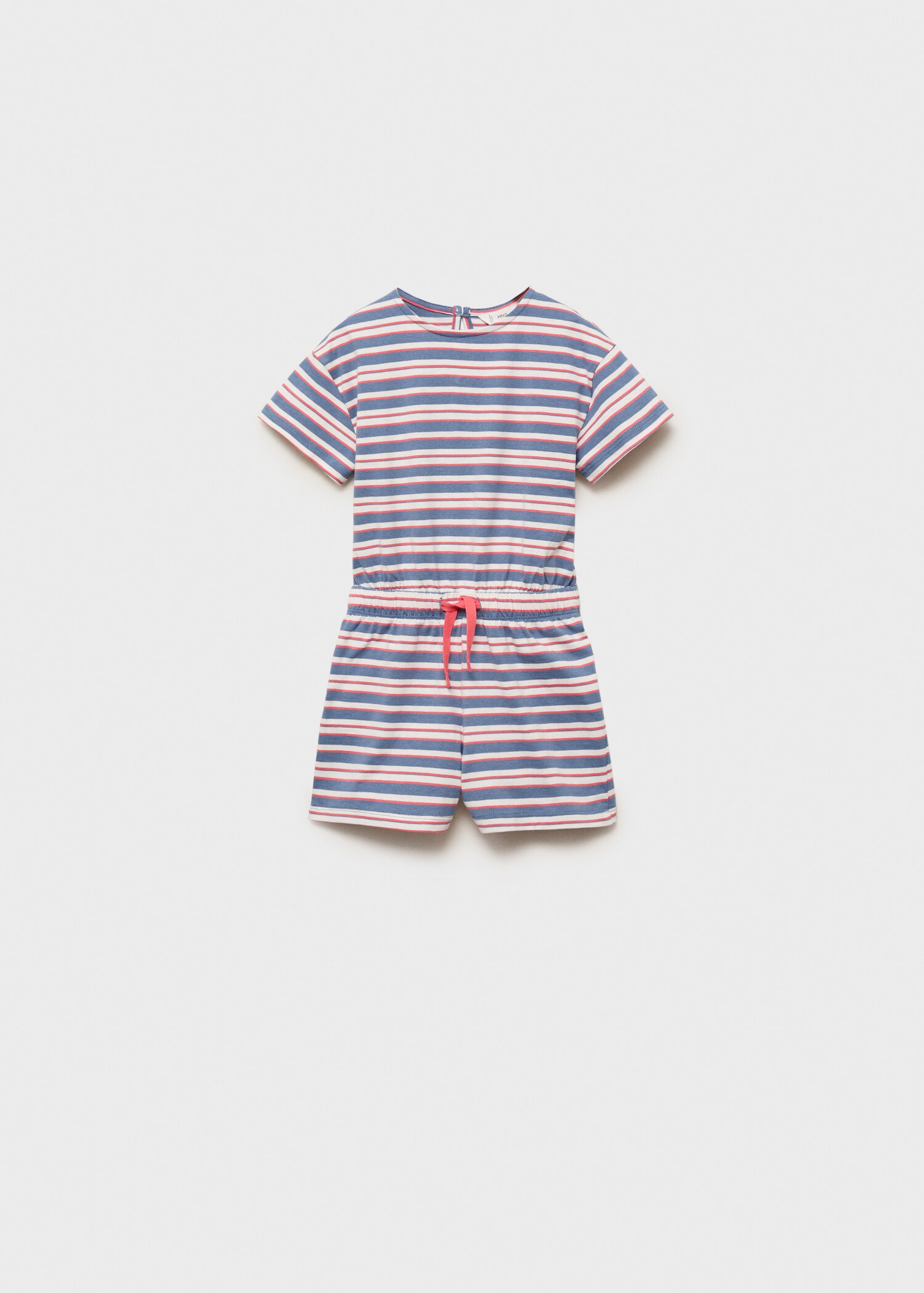 Kurzer Baumwoll-Jumpsuit mit Streifenmuster - Artikel ohne Model