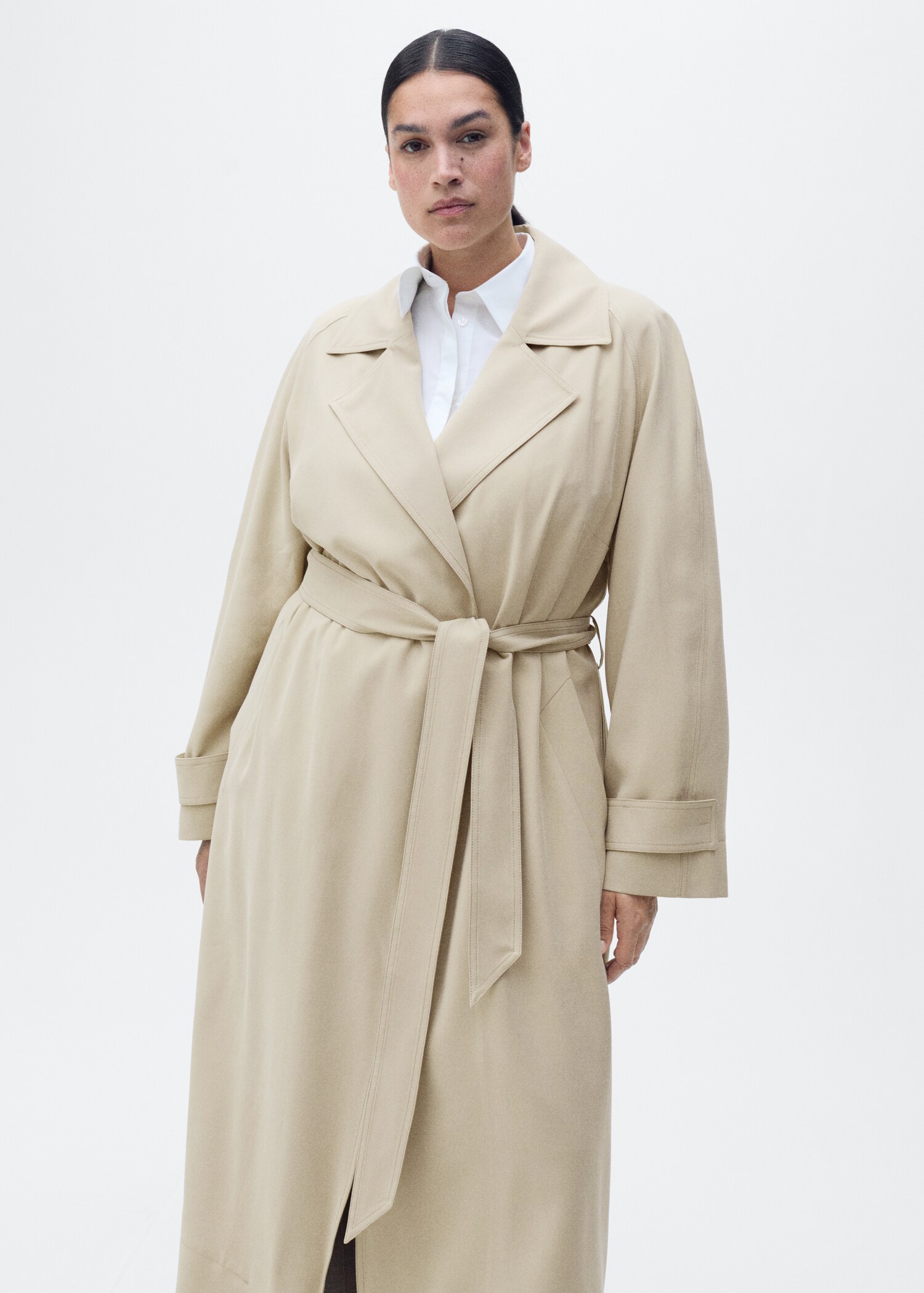 Mjuk trenchcoat med bälte - Detaljer om artikeln 5