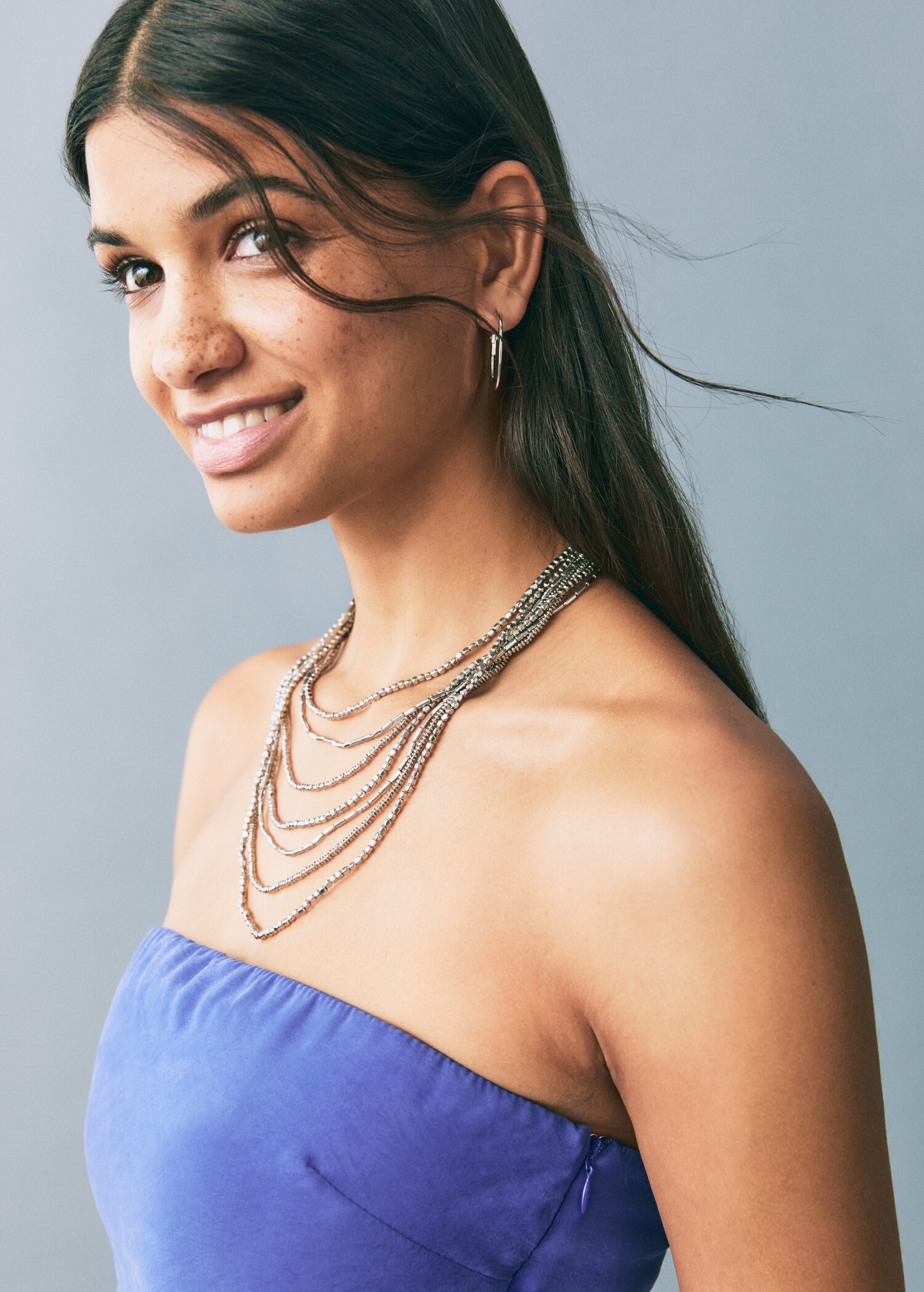 Lång axelbandslös jumpsuit - Detaljer om artikeln 1