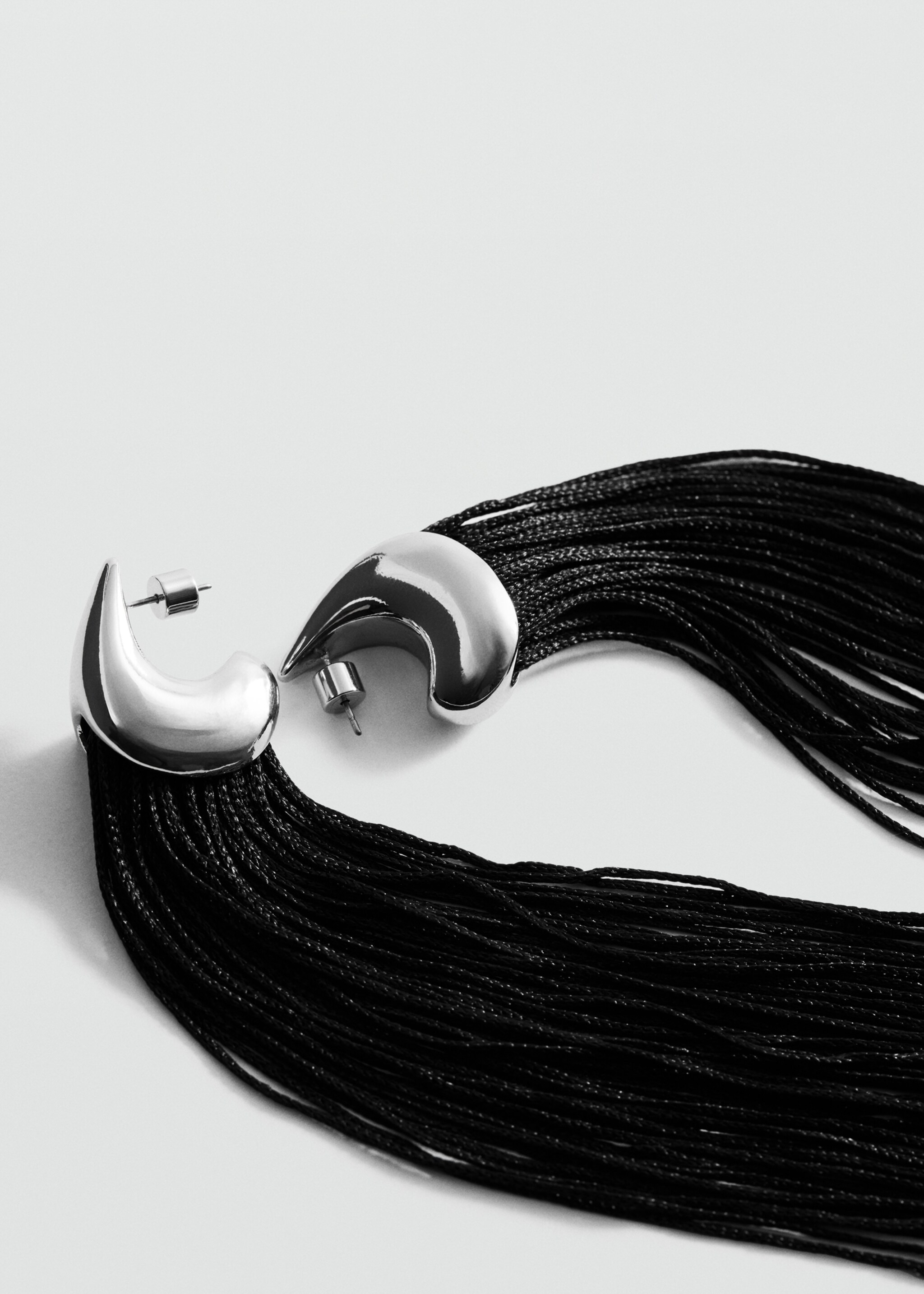 Waterfall drop earrings - Medium plane, Silver. Ref: 87056364-00.