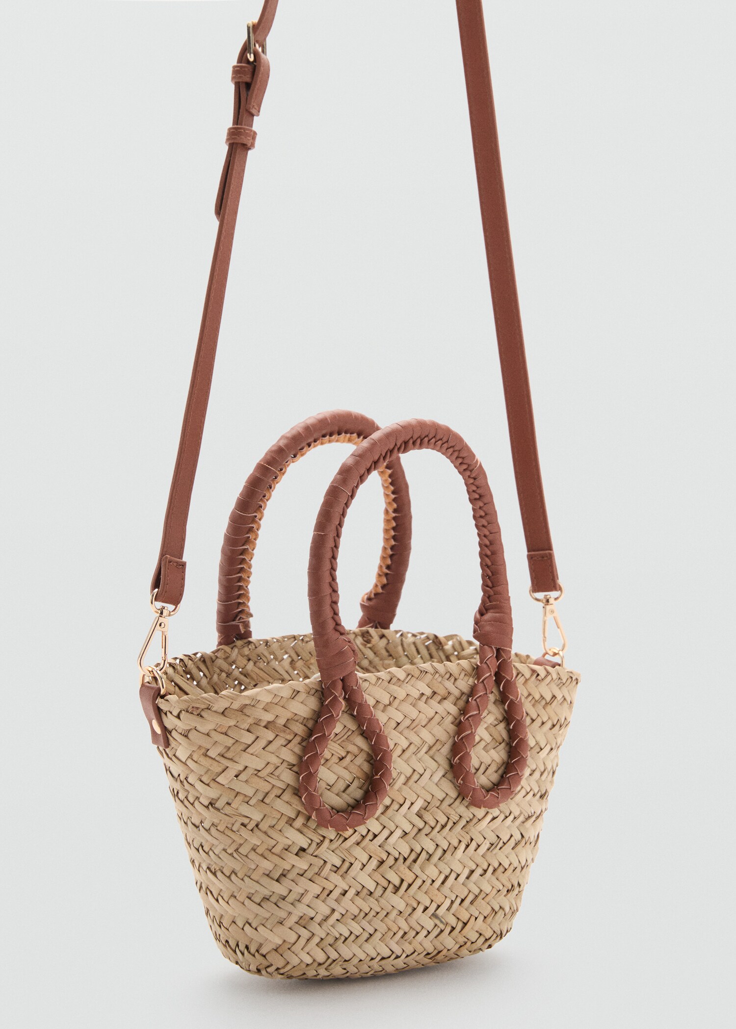 Mini straw basket - Medium plane