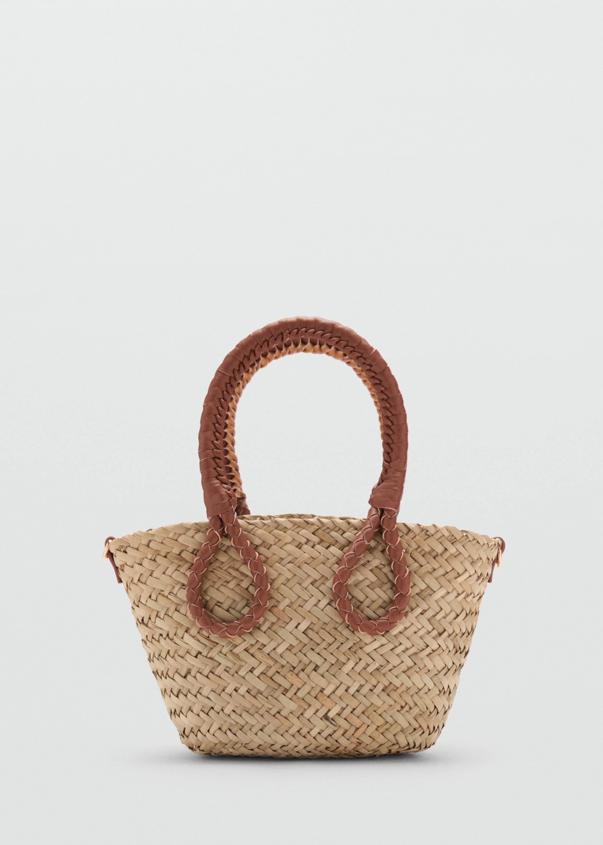 Mini straw basket - Article without model, Sand. Ref: 87056365-00.