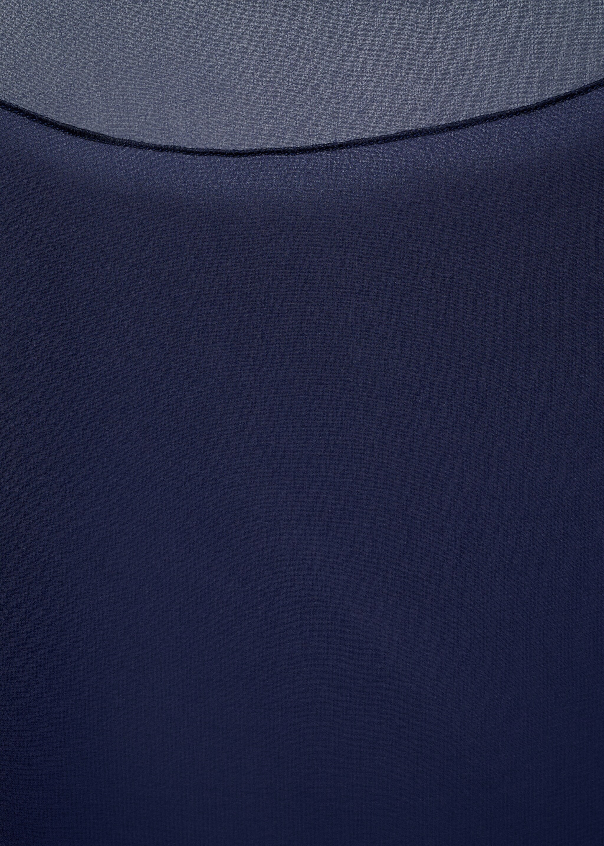 Chiffon layer top - Details of the article 8, Night Blue. Ref: 87056366-00.
