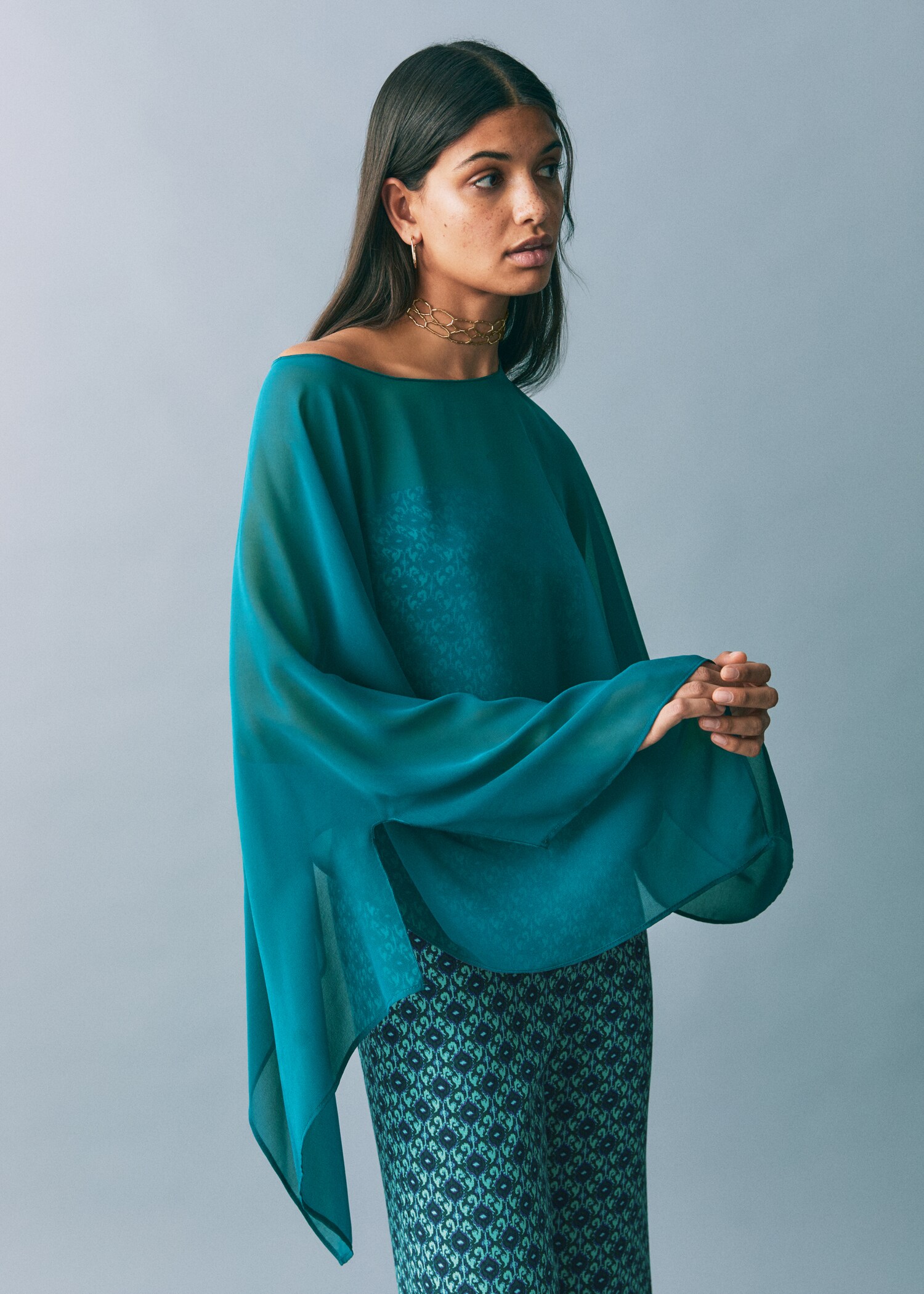 Chiffon layer top - Medium plane