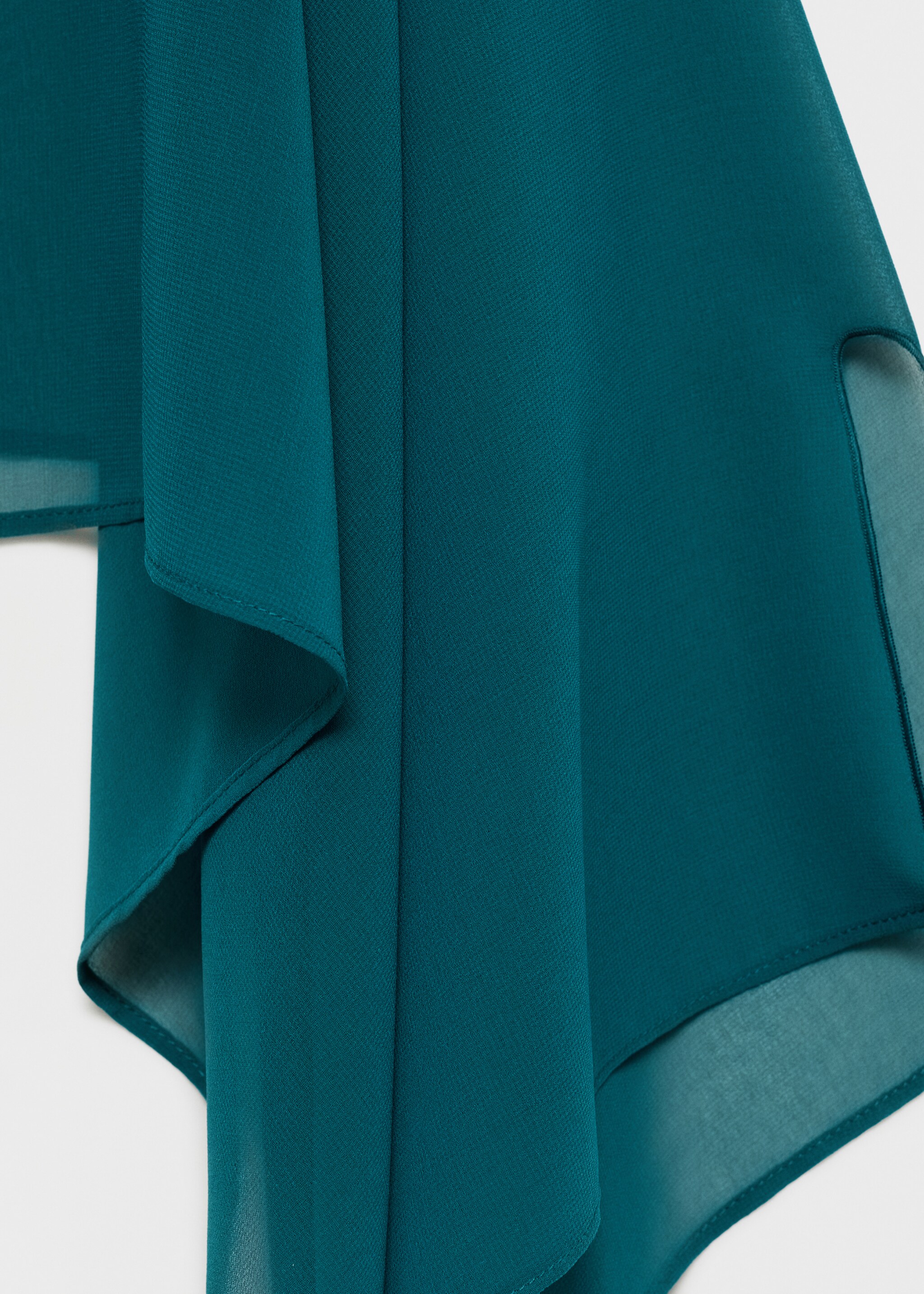 Top mit Chiffonlage - Detail des Artikels 0, Petrolblau. Ref: 87056366-00.