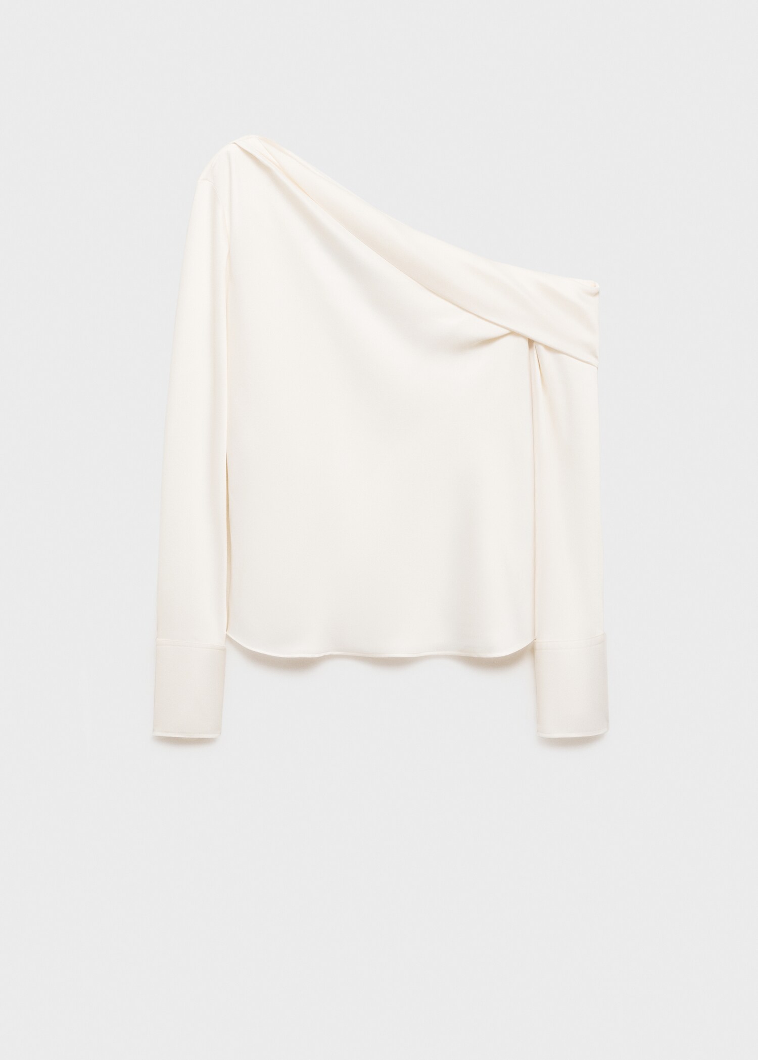 Satin blouse with draped neck - Article without model