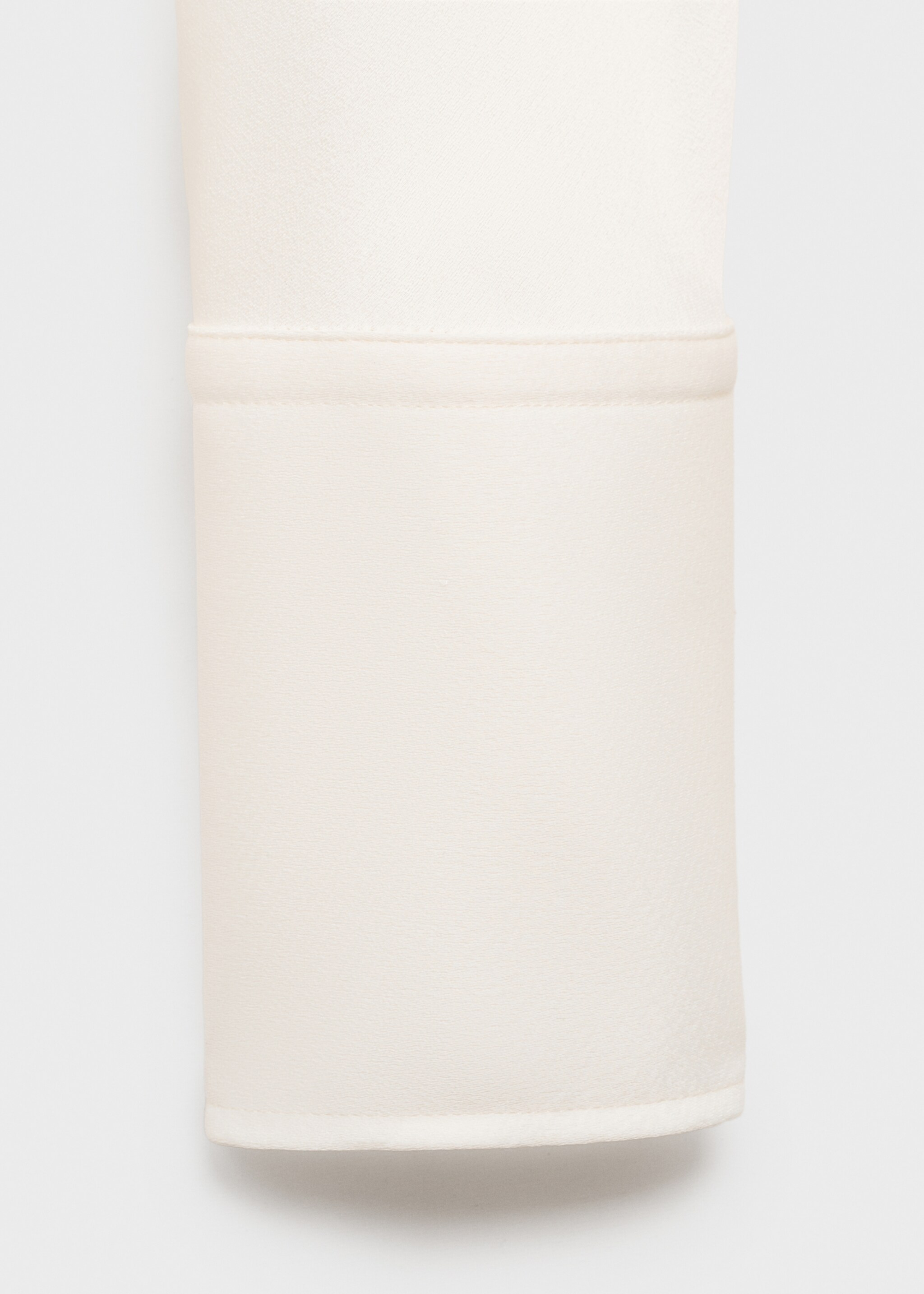 Satin blouse with draped neck - Details of the article 8, Off White. Ref: 87056371-00.