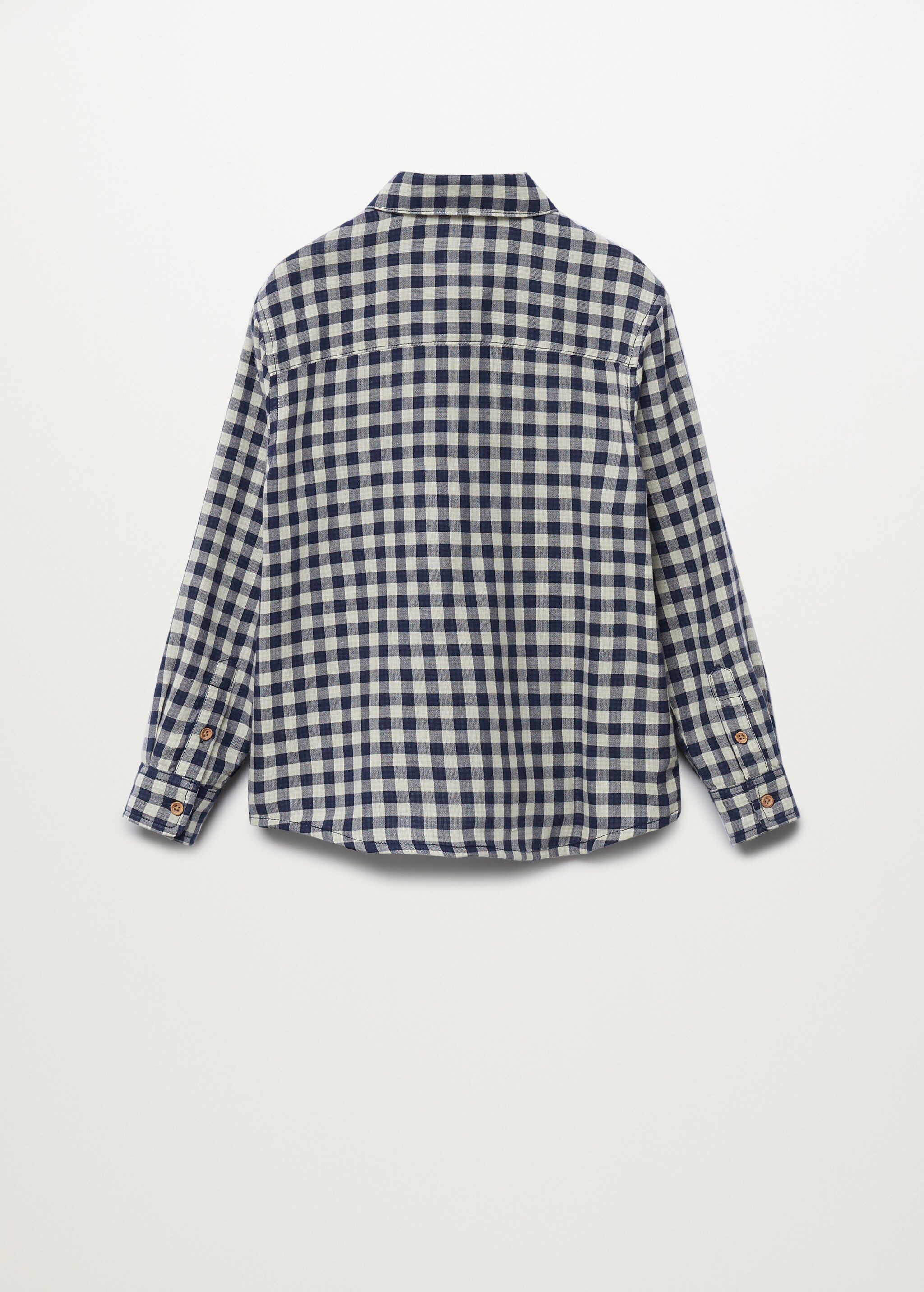 Check cotton shirt - Reverse of the article