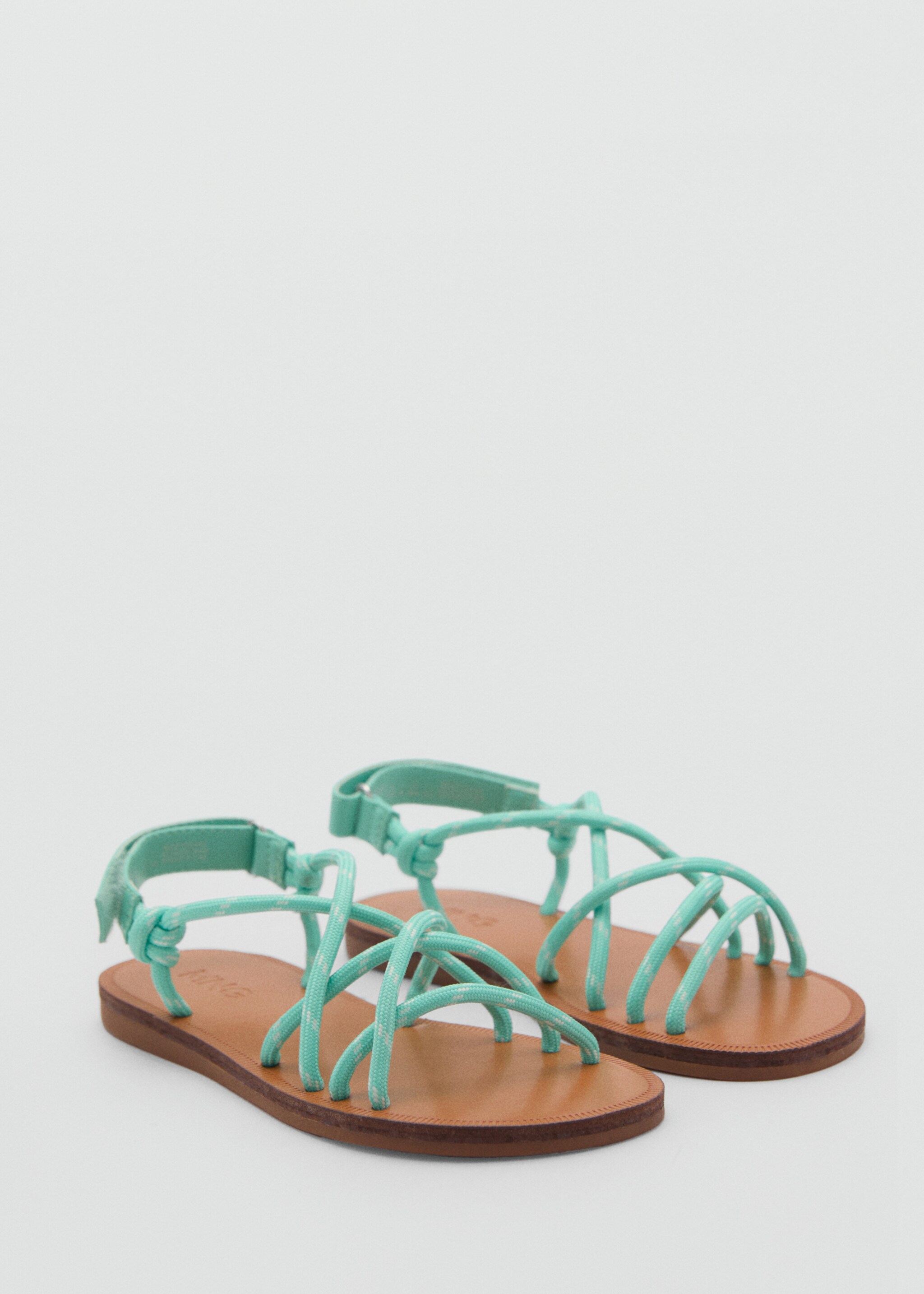 Lace-up sandals - Medium plane, Pastel Green. Ref: 87056719-00.