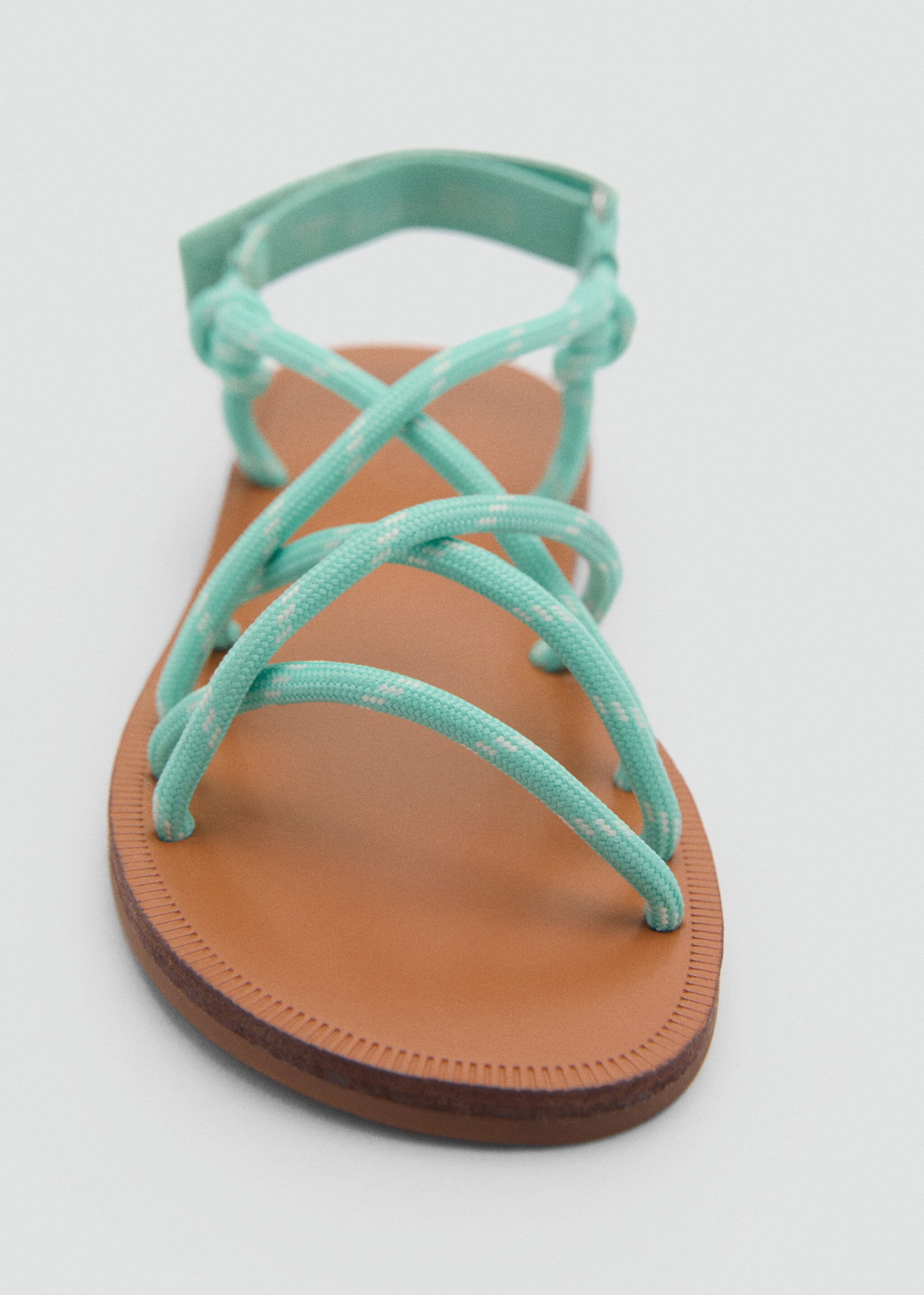 Lace-up sandals - Details of the article 1, Pastel Green. Ref: 87056719-00.