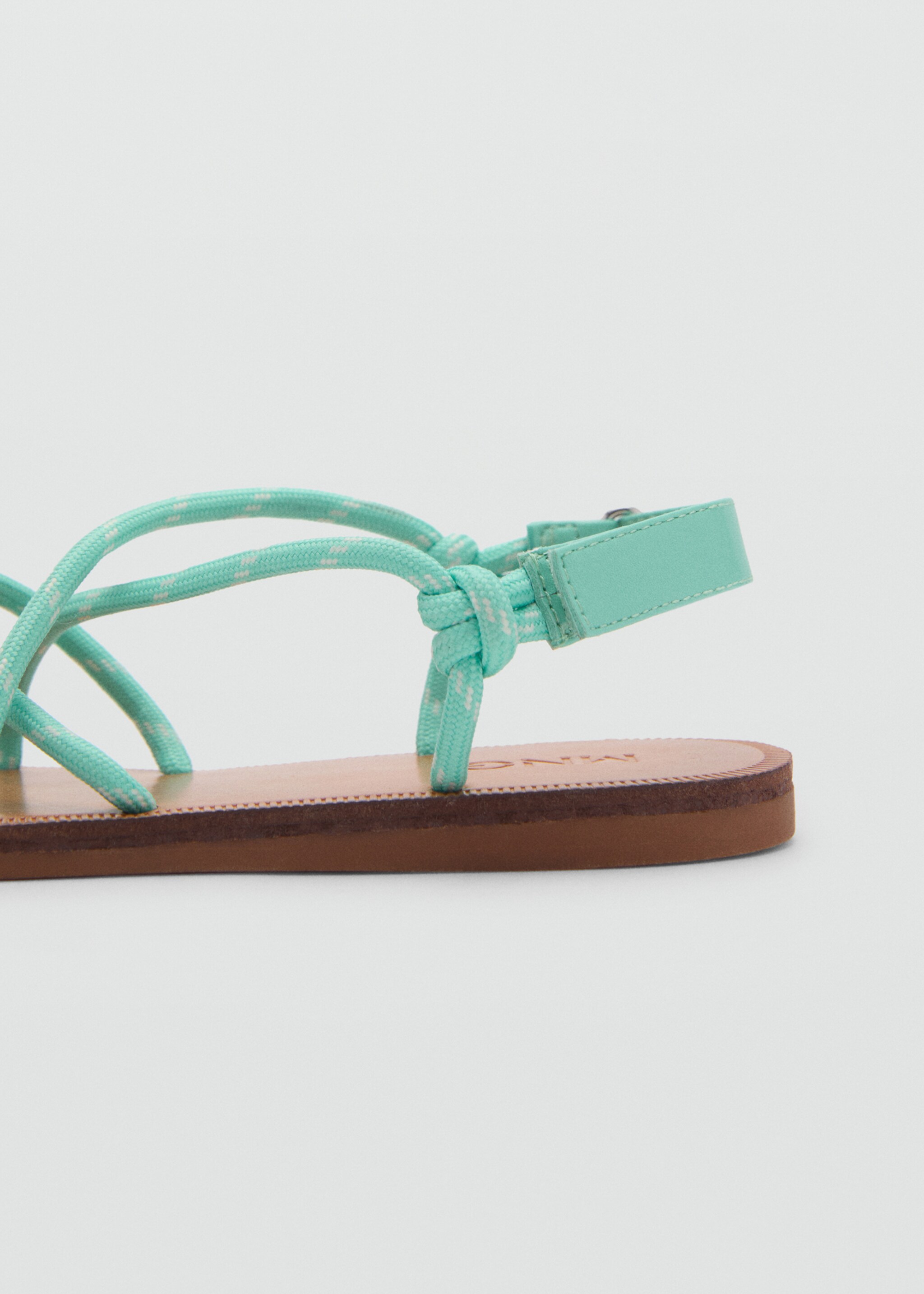 Lace-up sandals - Details of the article 2, Pastel Green. Ref: 87056719-00.
