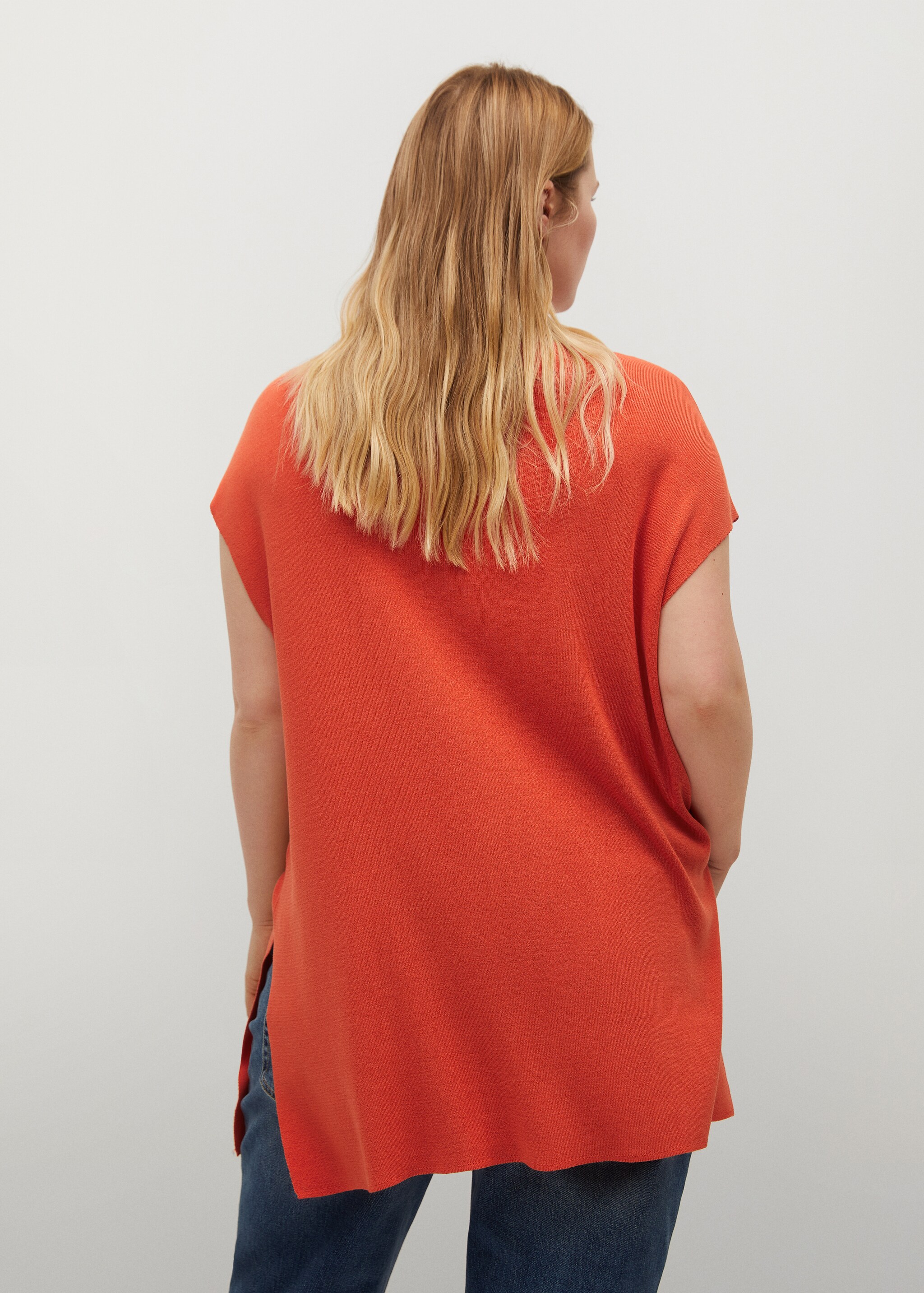Oversized sweater with openings - Reverse of the article