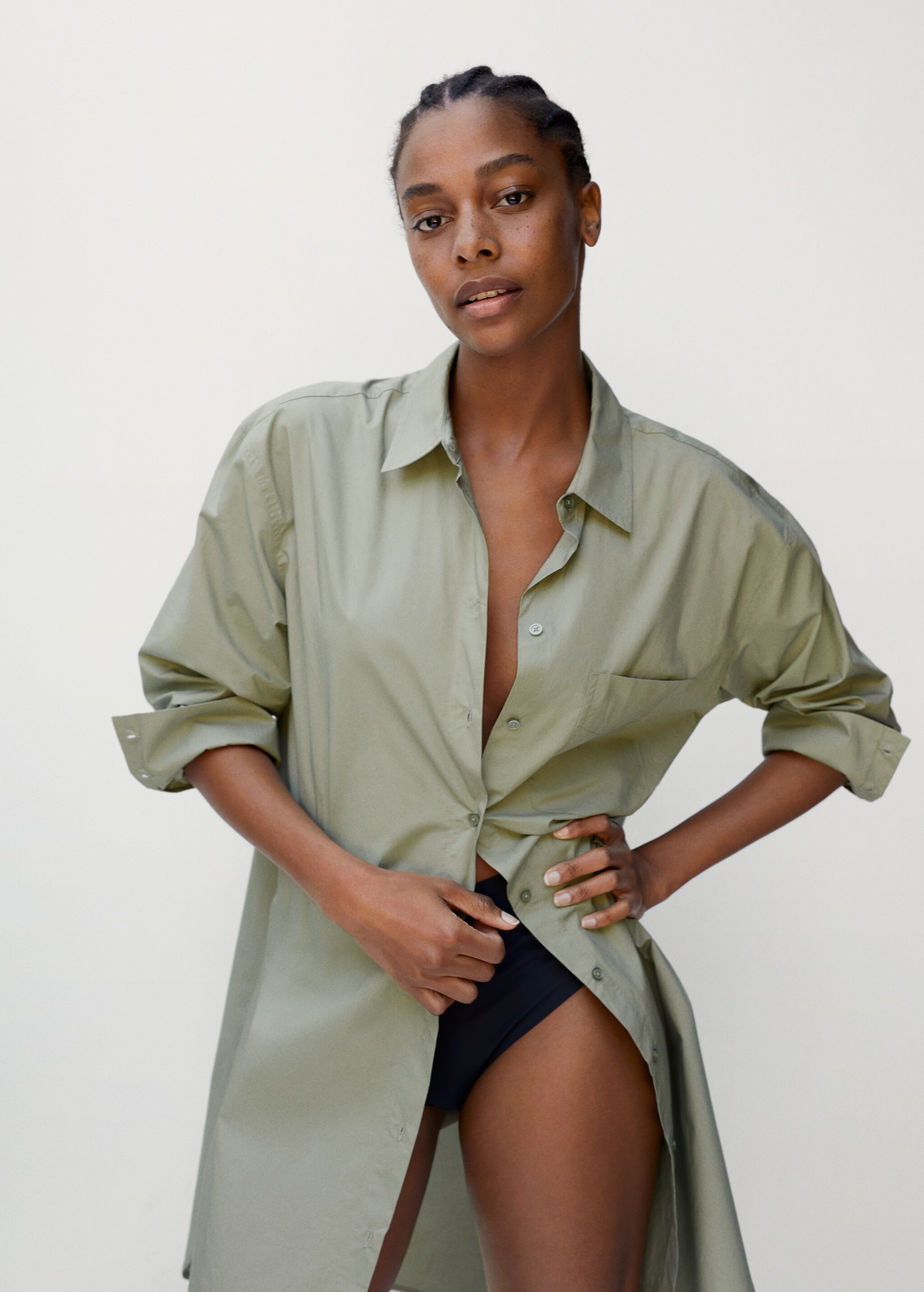 Camisa algodón oversize - Plano medio