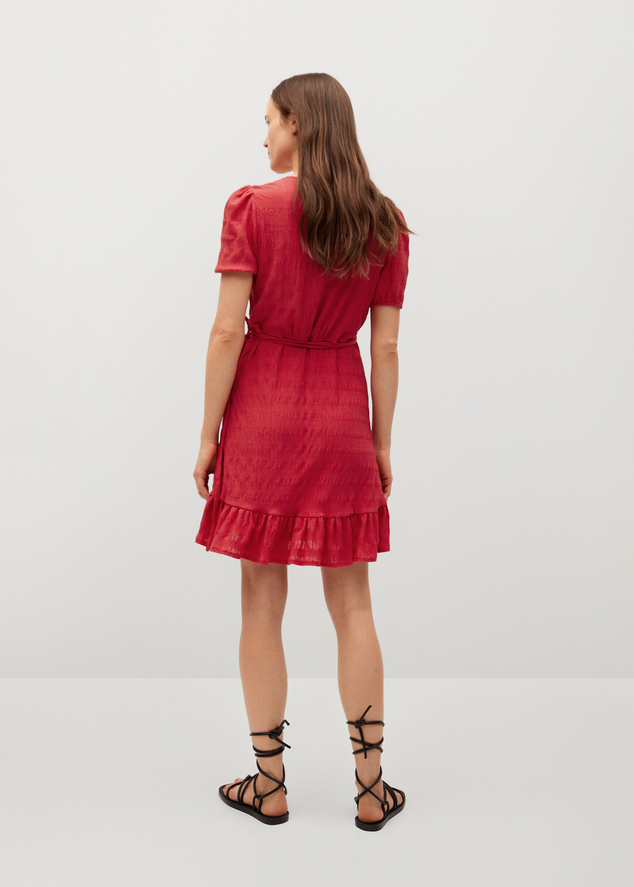 Vestido textura volante - Reverso del artículo