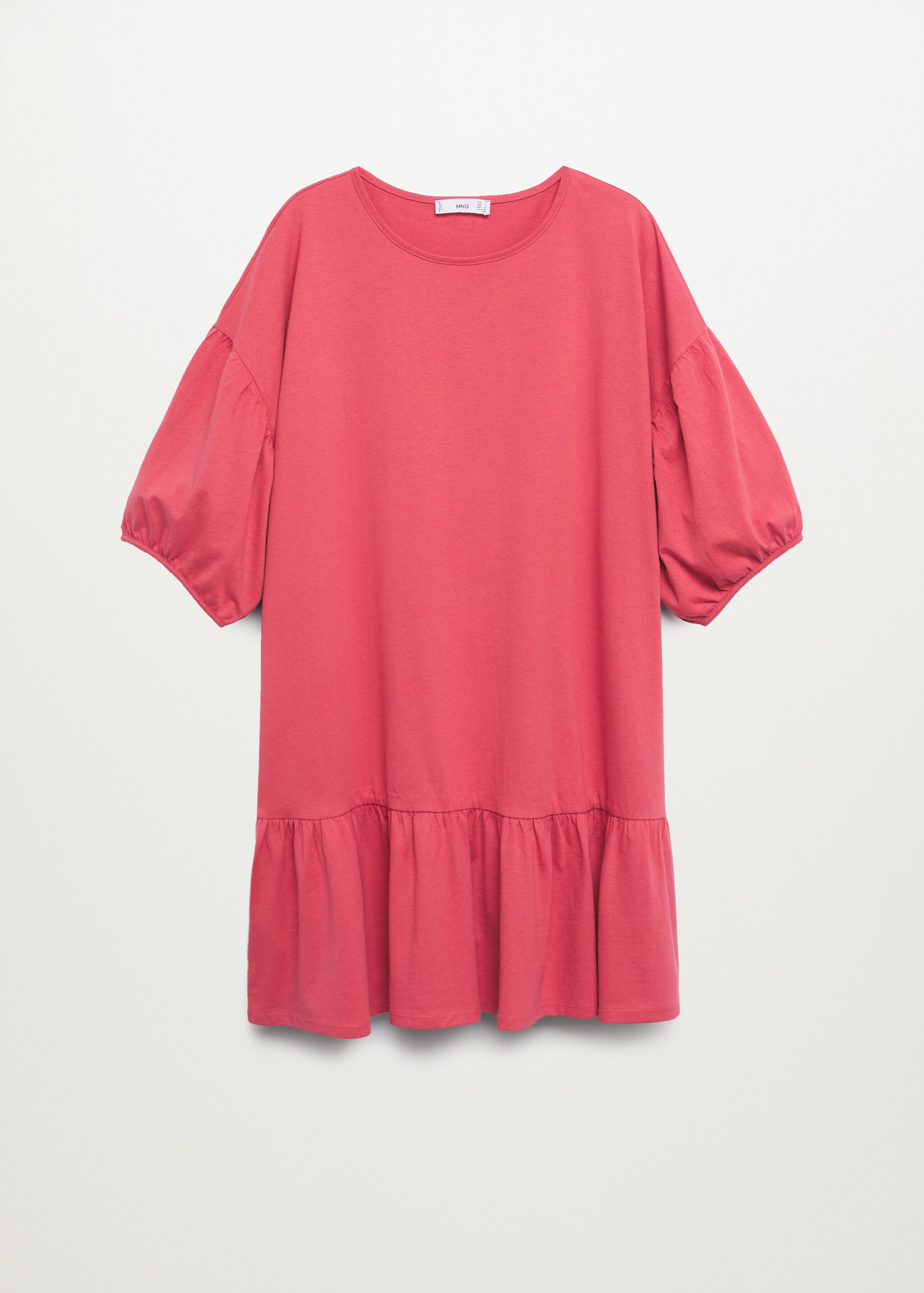 Vestido algodón manga abullonada - Artículo sin modelo