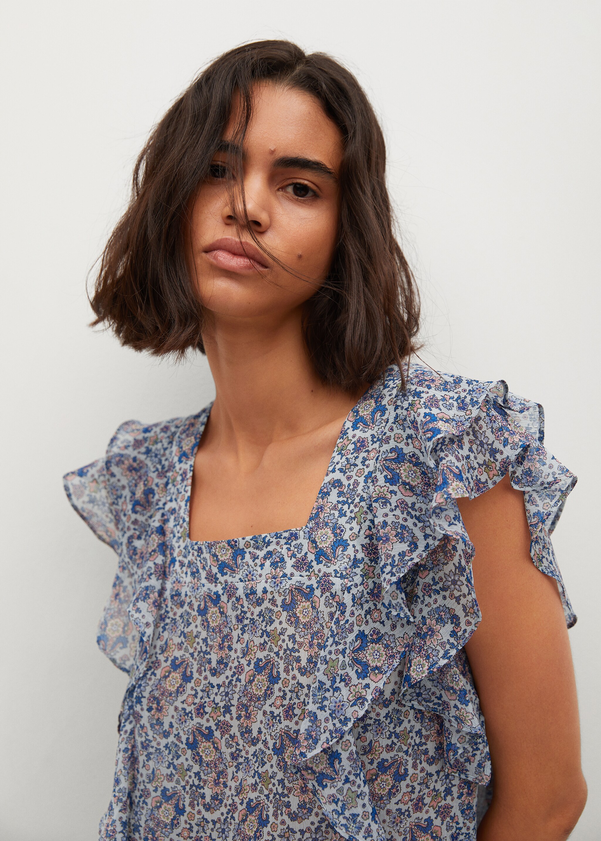 Blusa estampada volantes - Detalle del artículo 1