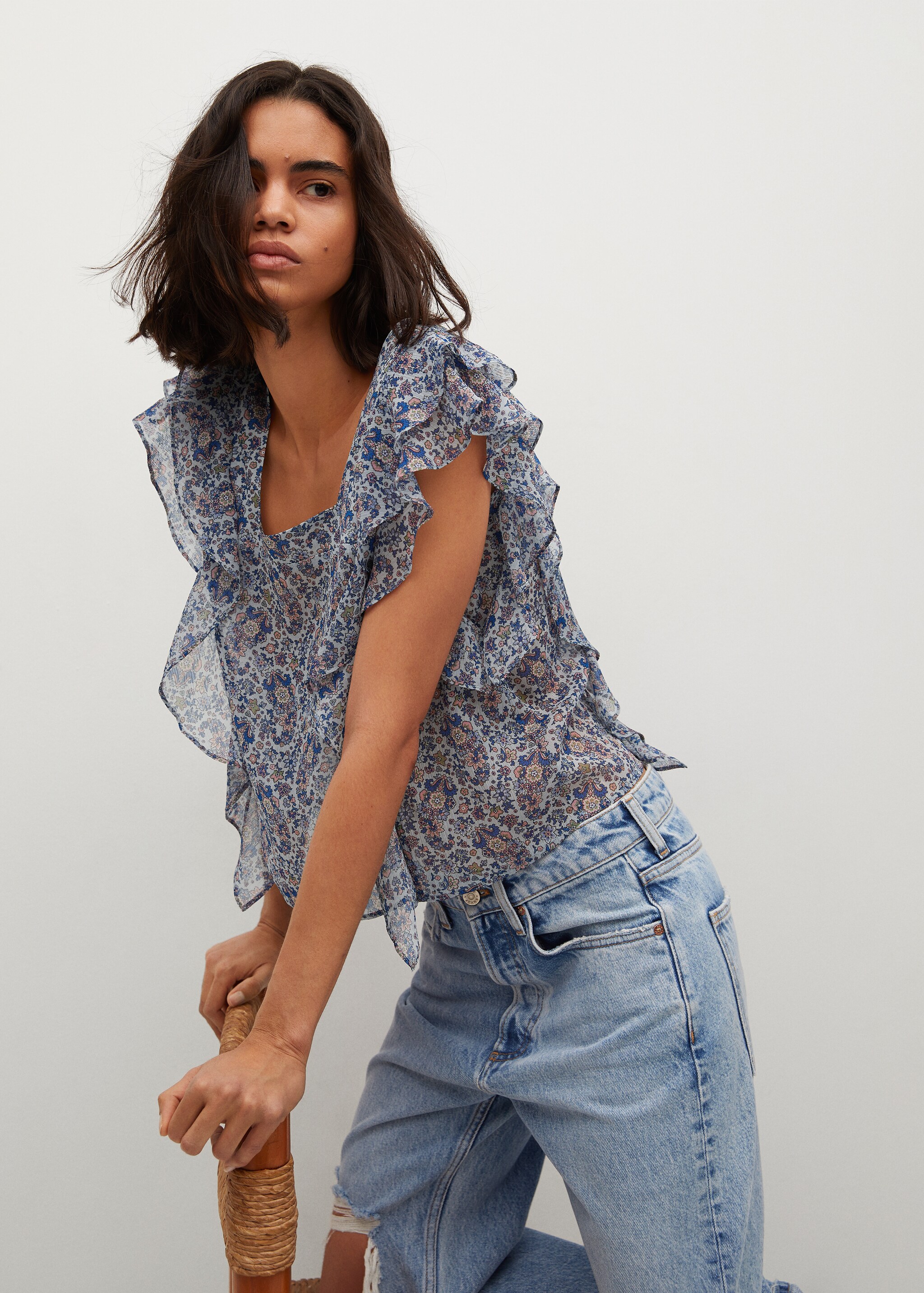 Blusa estampada volantes - Detalle del artículo 2