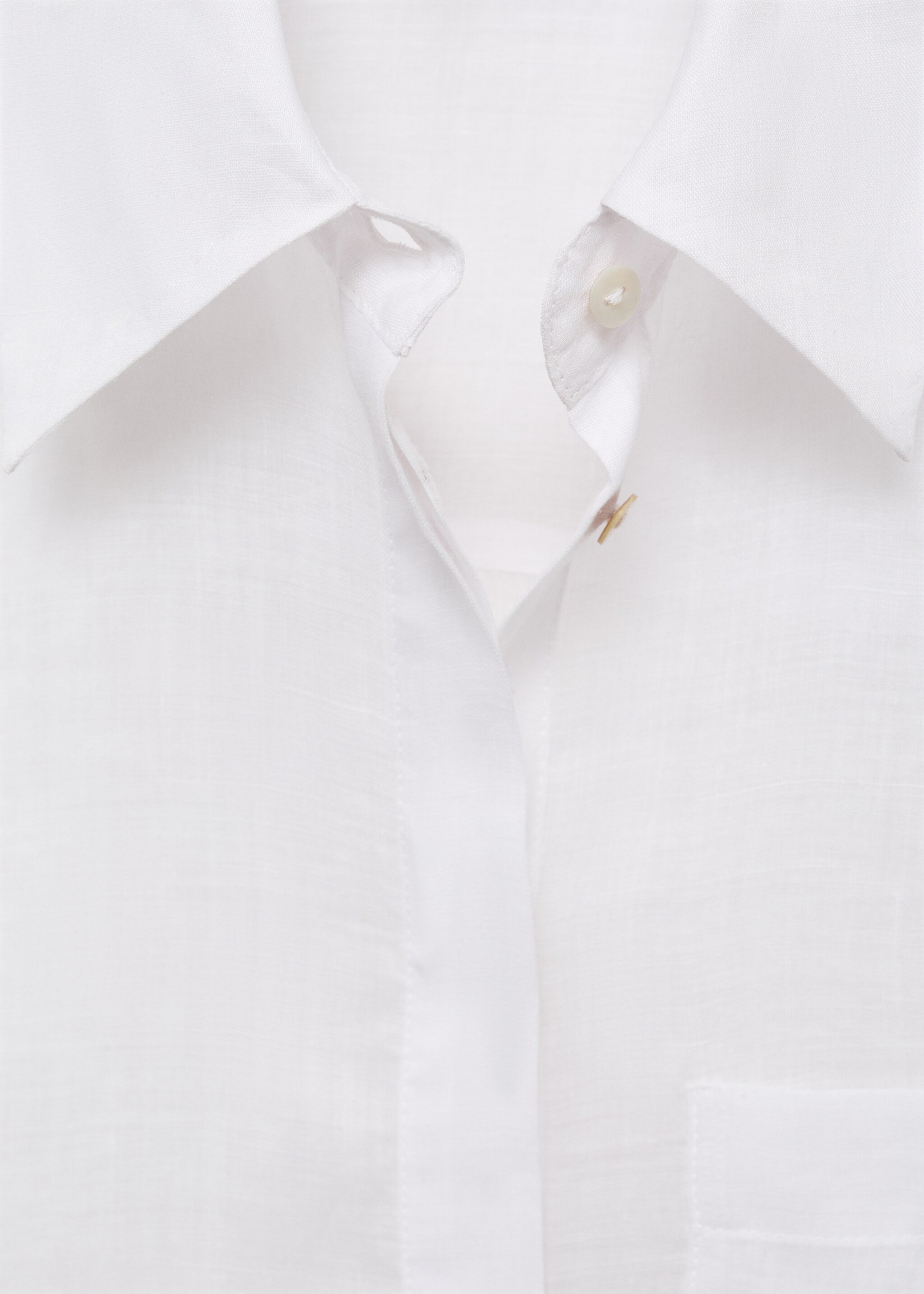 Chemise ramie avec poches - Détail de l'article 8, Blanc. Ref: 87057166-00.