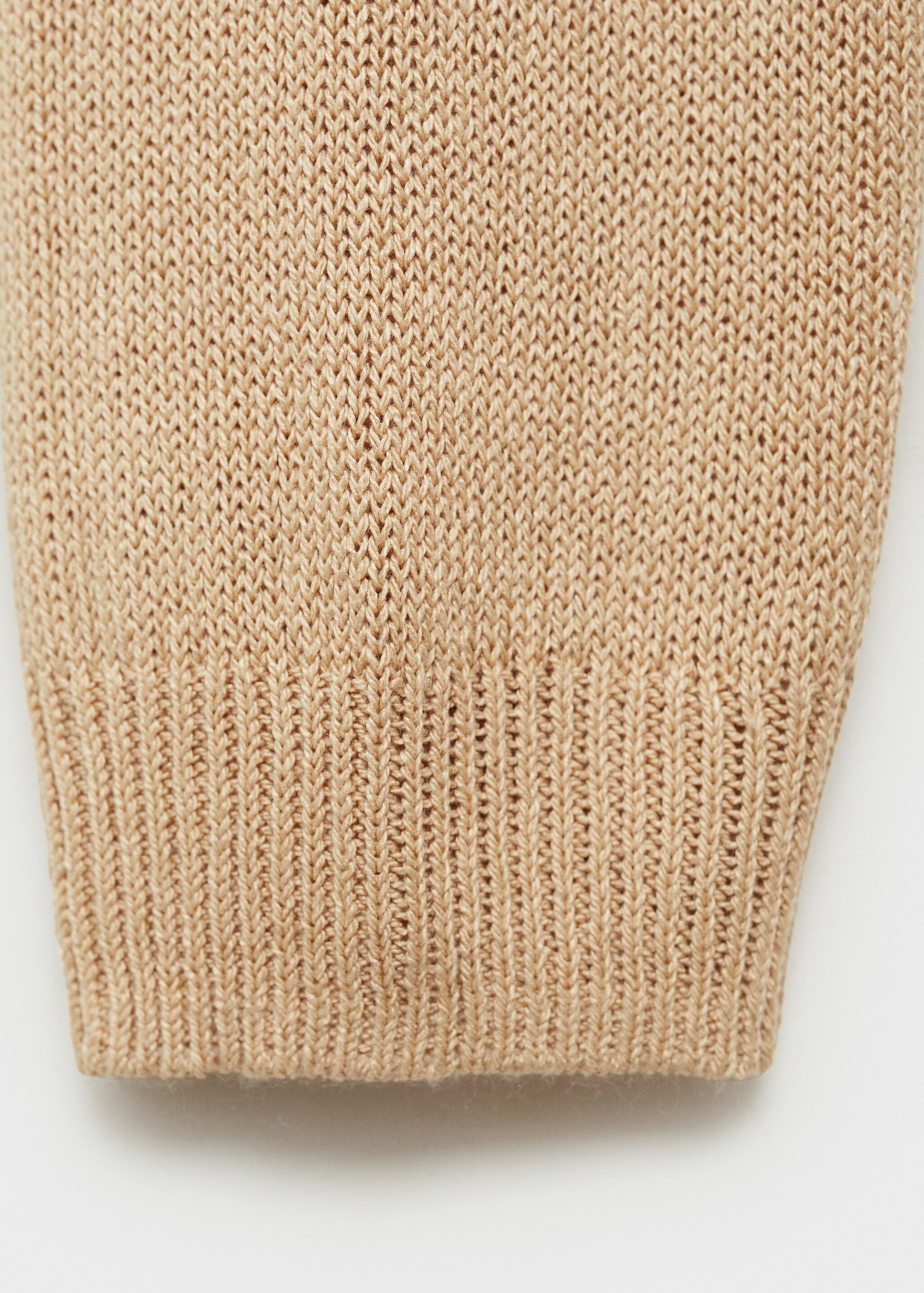 Pullover aus Leinengemisch mit Bateau-Ausschnitt - Detail des Artikels 0, Mittelbraun. Ref: 87057168-00.