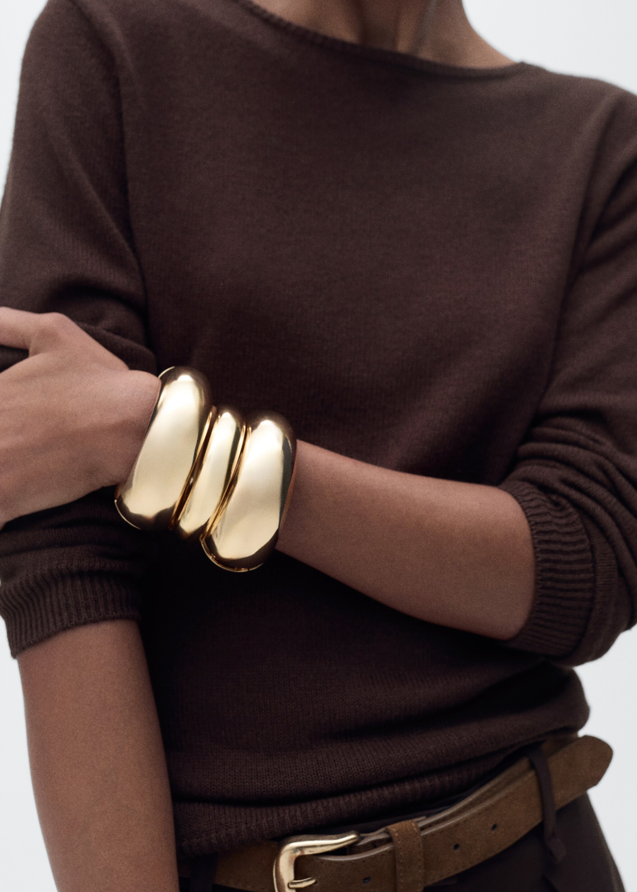 Jersei coll vaixell barreja lli - Detall de l'article 6, Xocolata. Ref: 87057168-00.