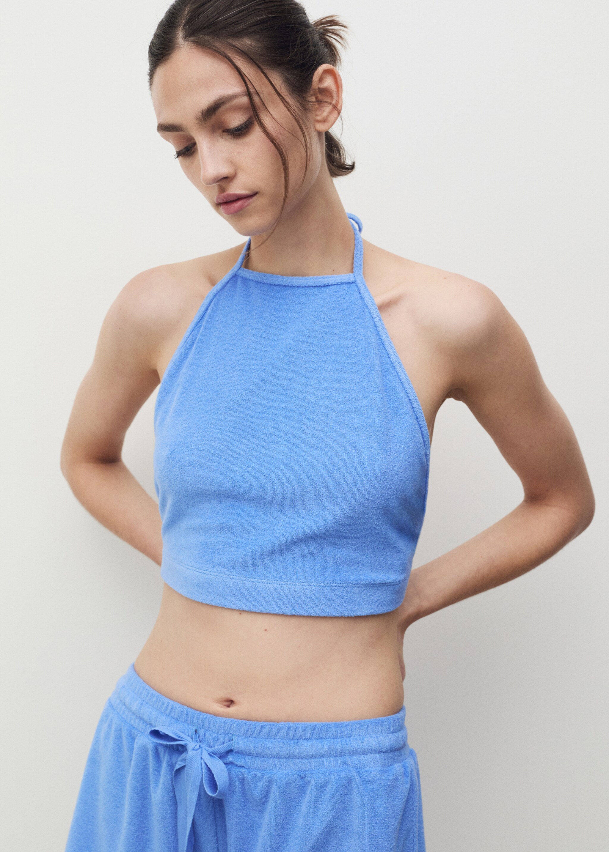 Terry cotton top - Medium plane, Blue. Ref: 87057169-00.