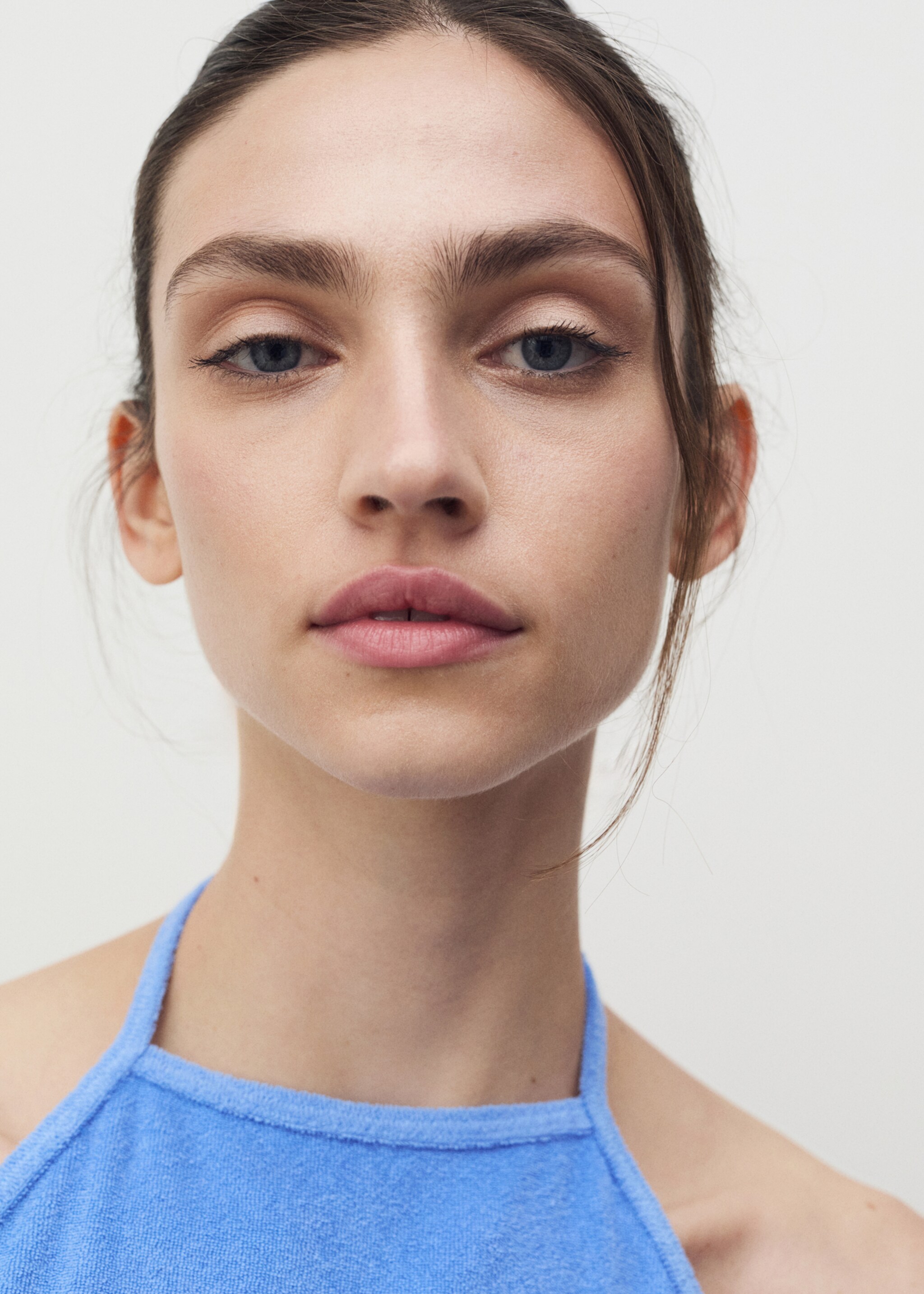 Terry cotton top - Details of the article 1, Blue. Ref: 87057169-00.