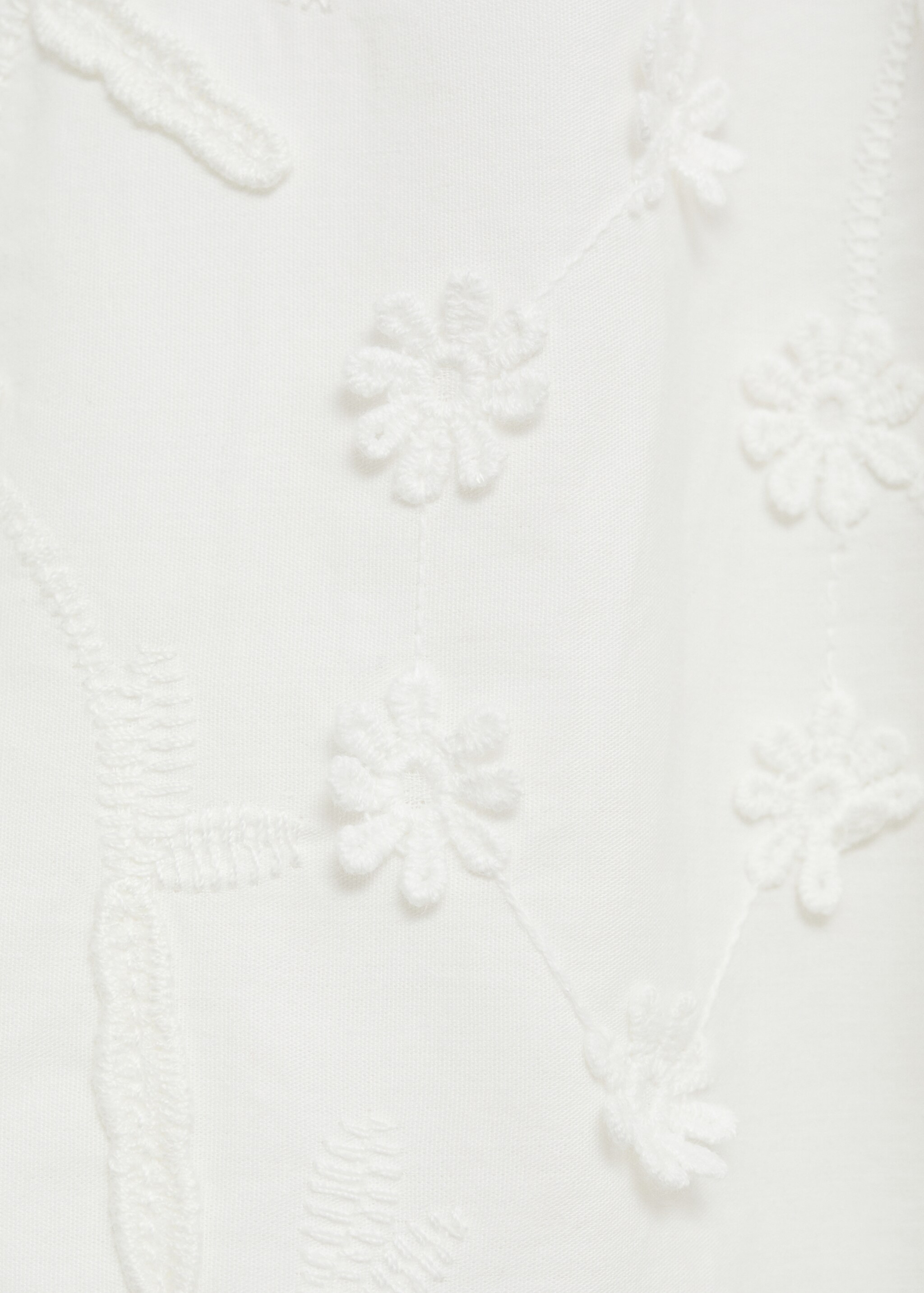 Floral embroidery dress - Details of the article 0, White. Ref: 87057170-00.